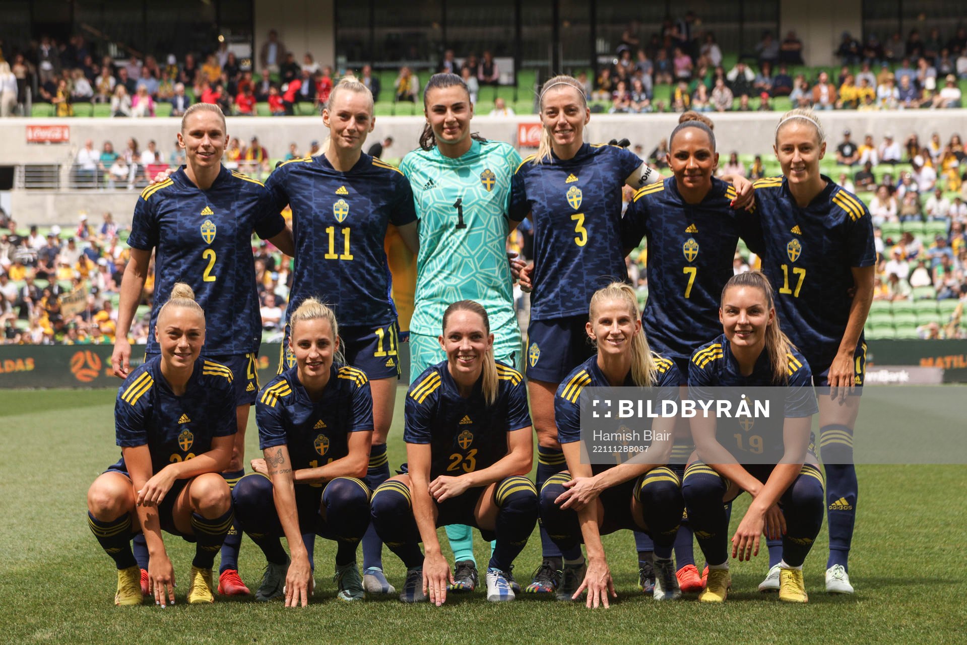 The starting eleven of Sweden
