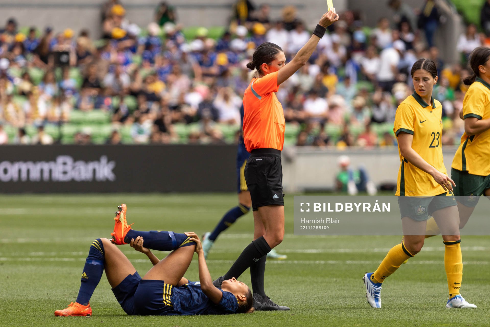 Madelen Janogy of Sweden in pain