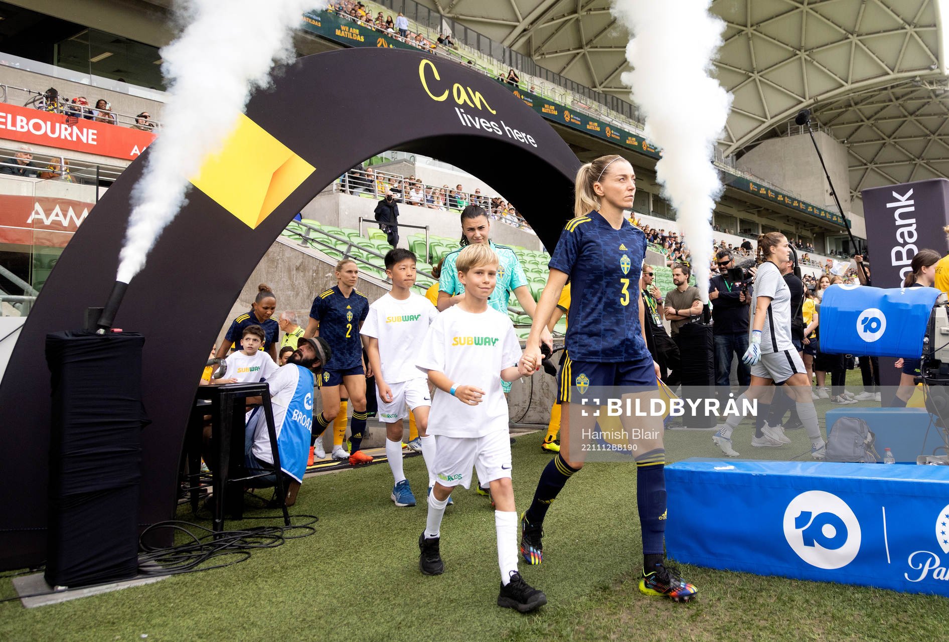 Linda Sembrant of Sweden walks out