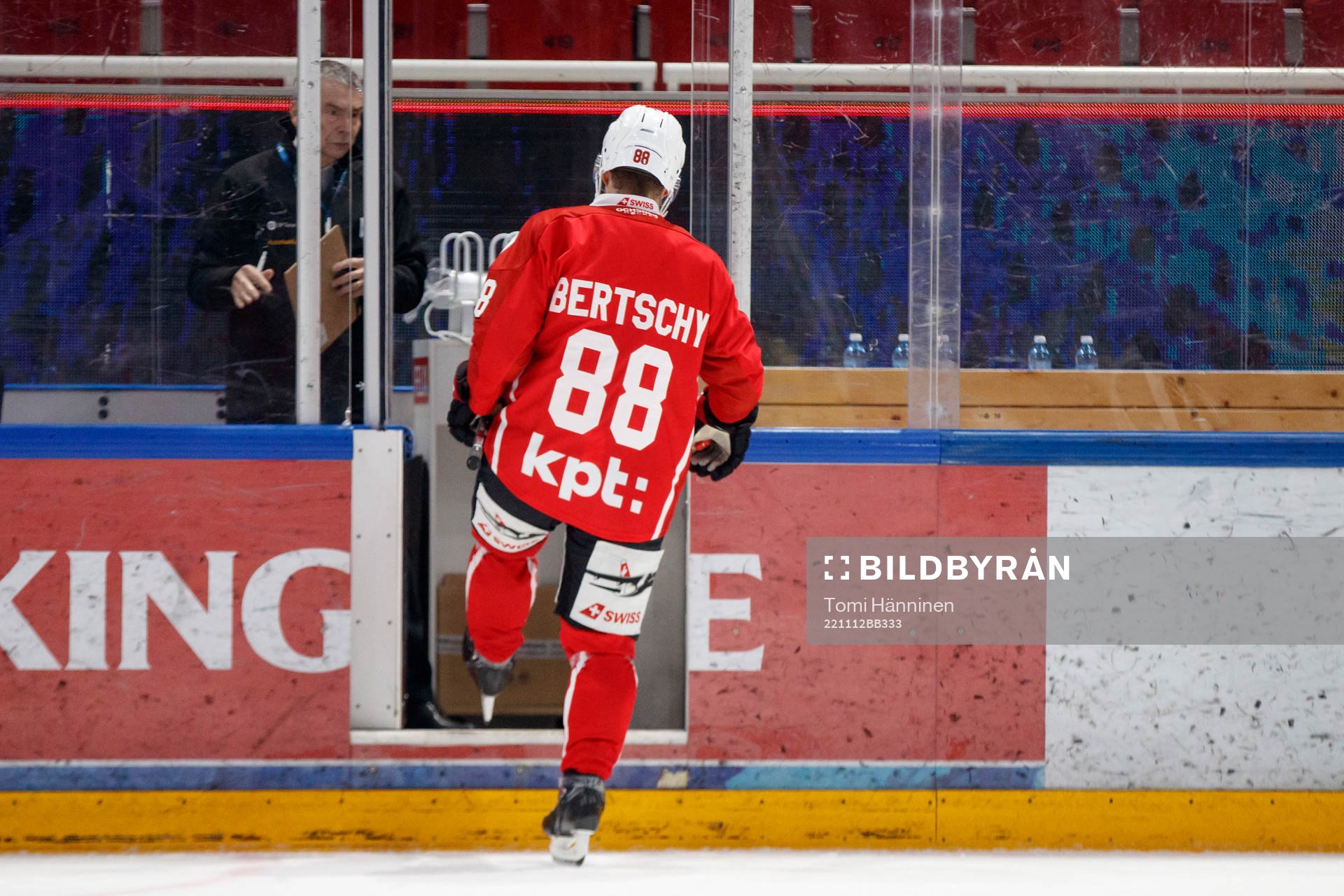 Christoph Bertschy of Switzerland get penalty in overtime