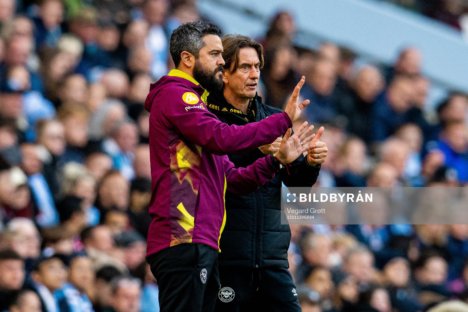 Bernardo Cueva, tactical statistician, and Thomas Frank,