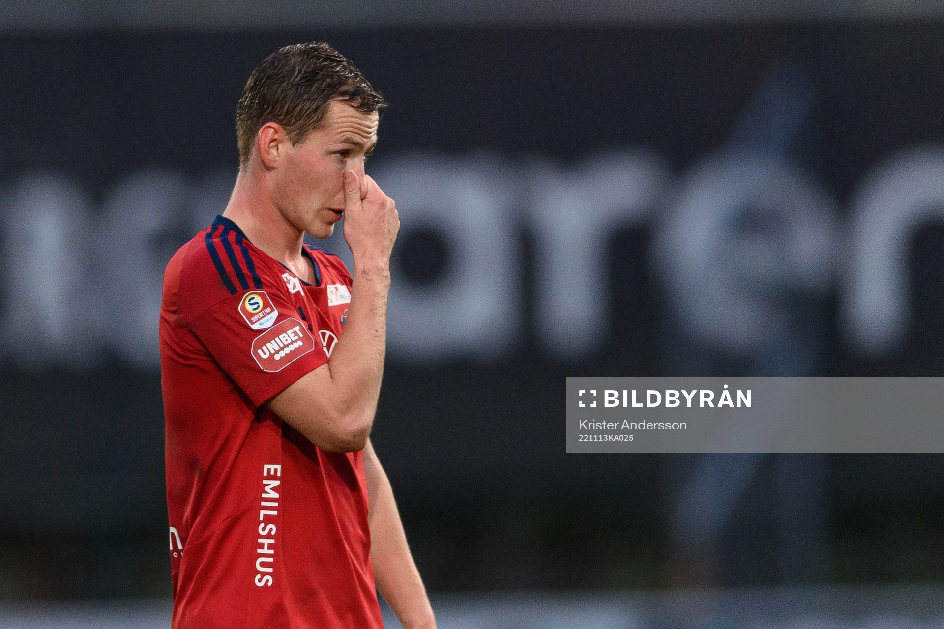Östers Alex Thor Hauksson deppar