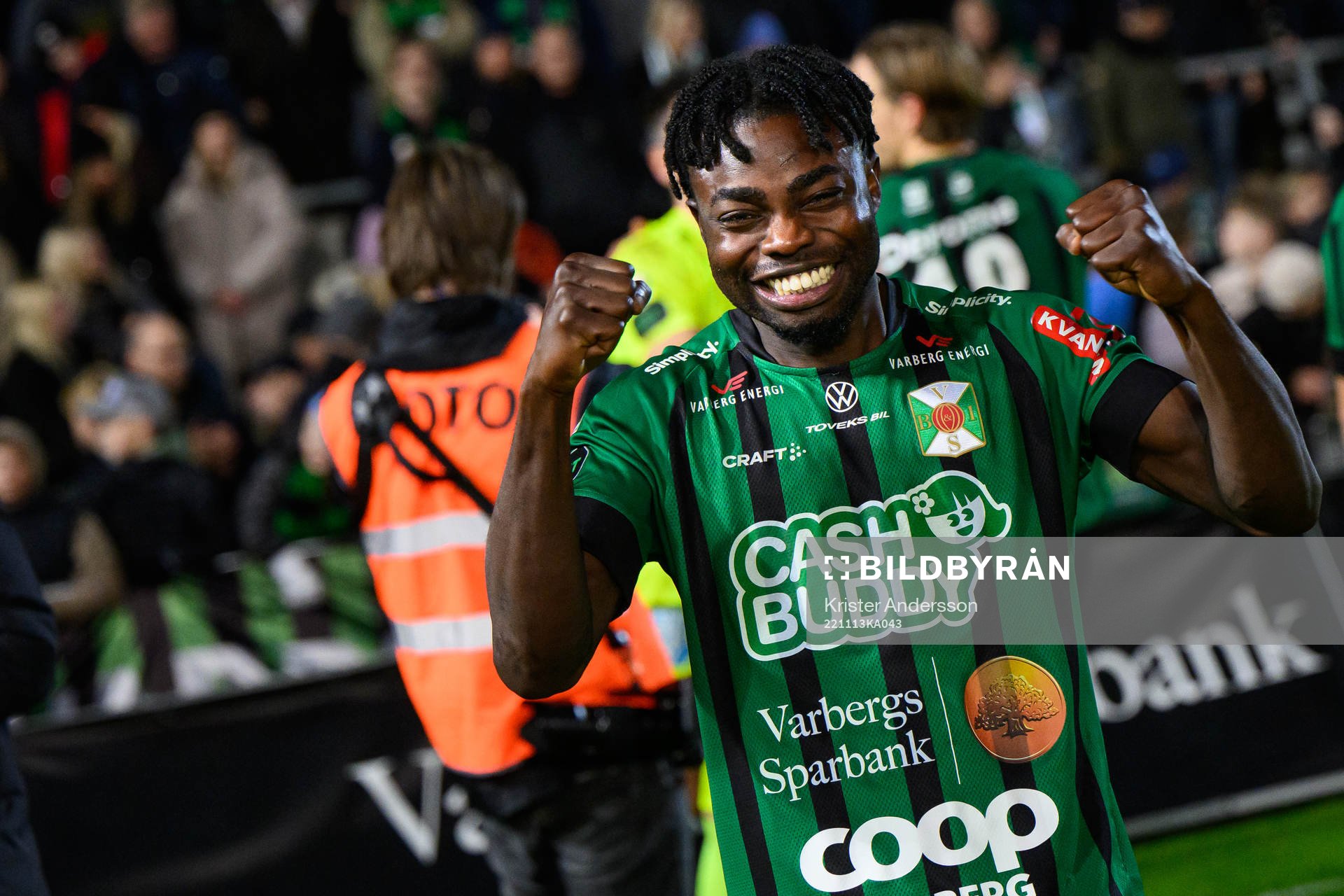 Varbergs Gideon Mensah jublar