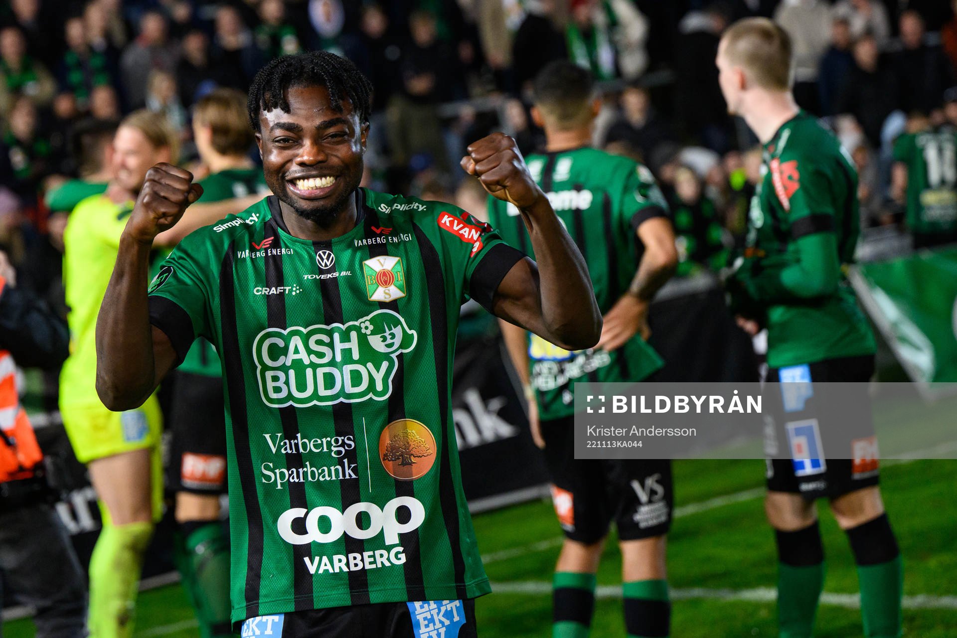 Varbergs Gideon Mensah jublar