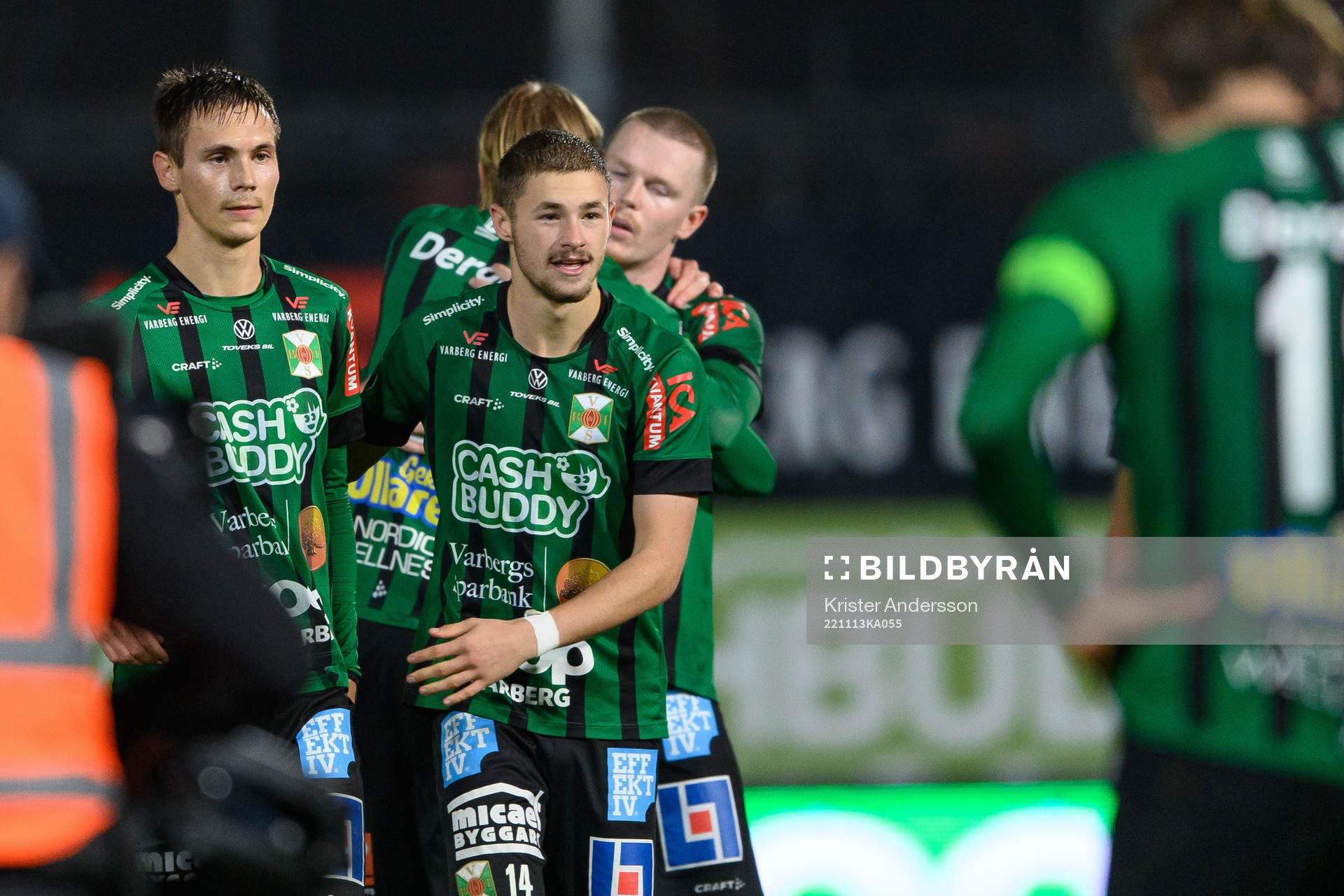 Varbergs Tobias Carlsson och Oliver Alfonsi jublar