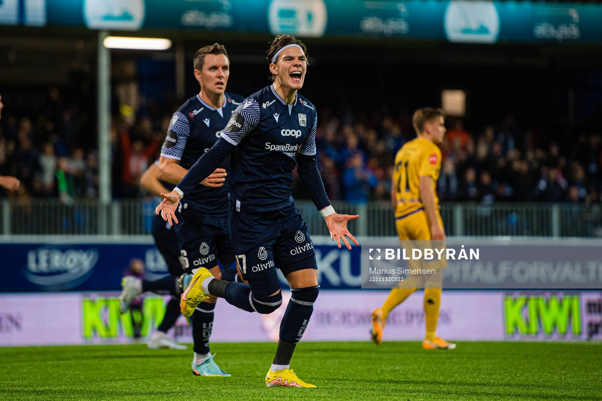 Brynjolfur Andersen Willumsson of Kristiansund celebrates