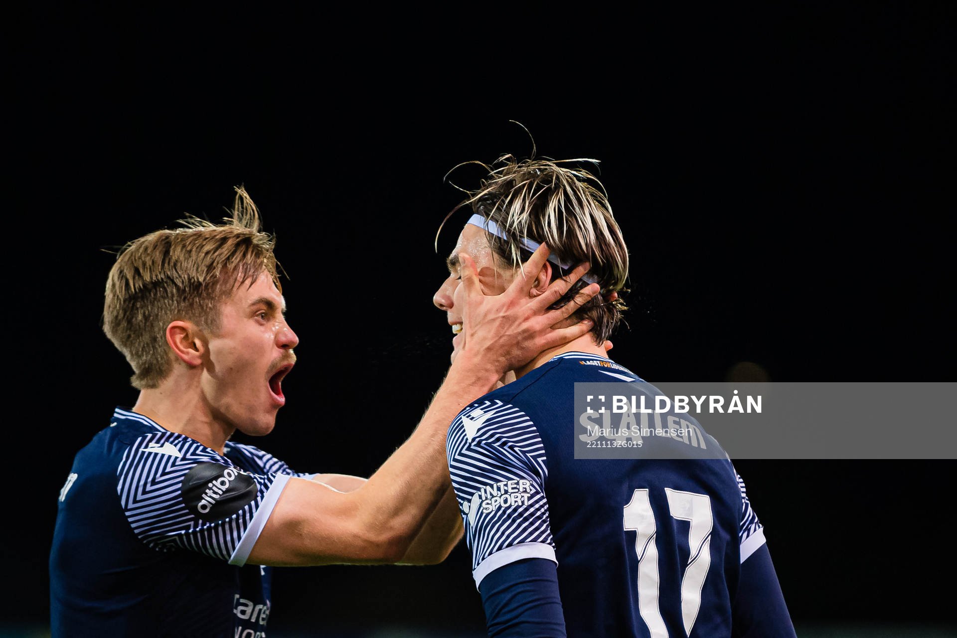 Brynjolfur Andersen Willumsson of Kristiansund celebrates after scoring the 1-1 goal during the Eliteserien match between Kristiansund and Jerv on November 13, 2022 in Kristiansund.