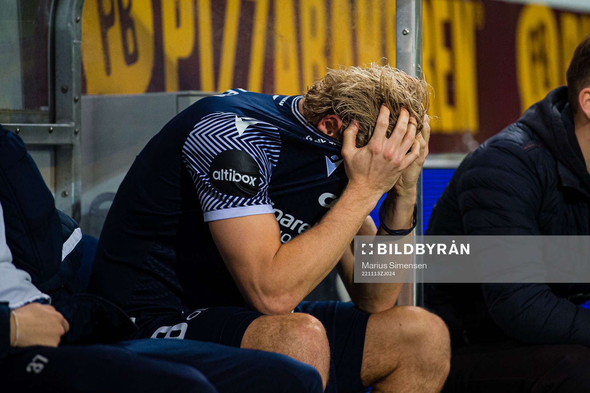 Sebastian Jarl of Kristiansund looks dejected
