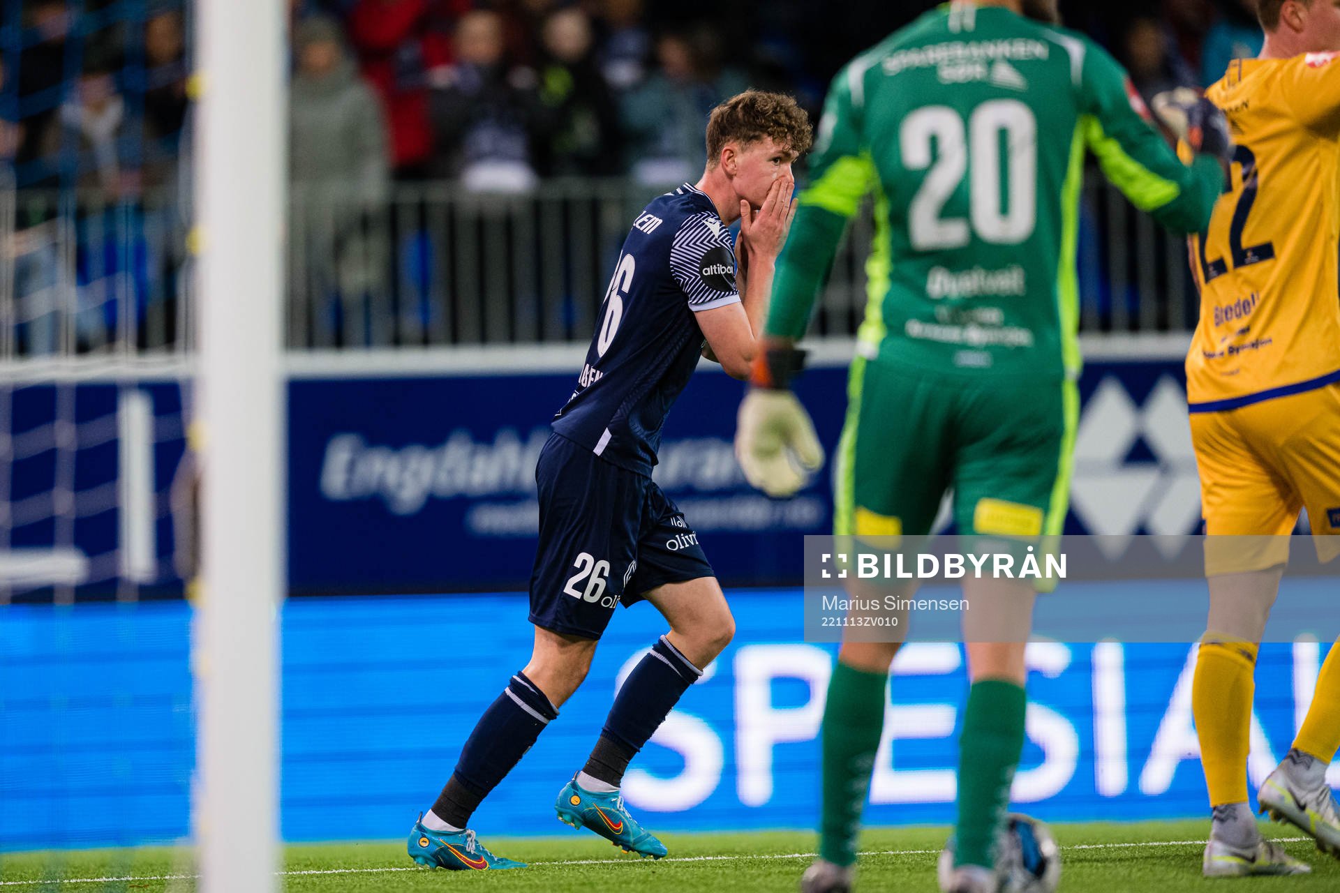 Max Normann Williamsen of Kristiansund reacts