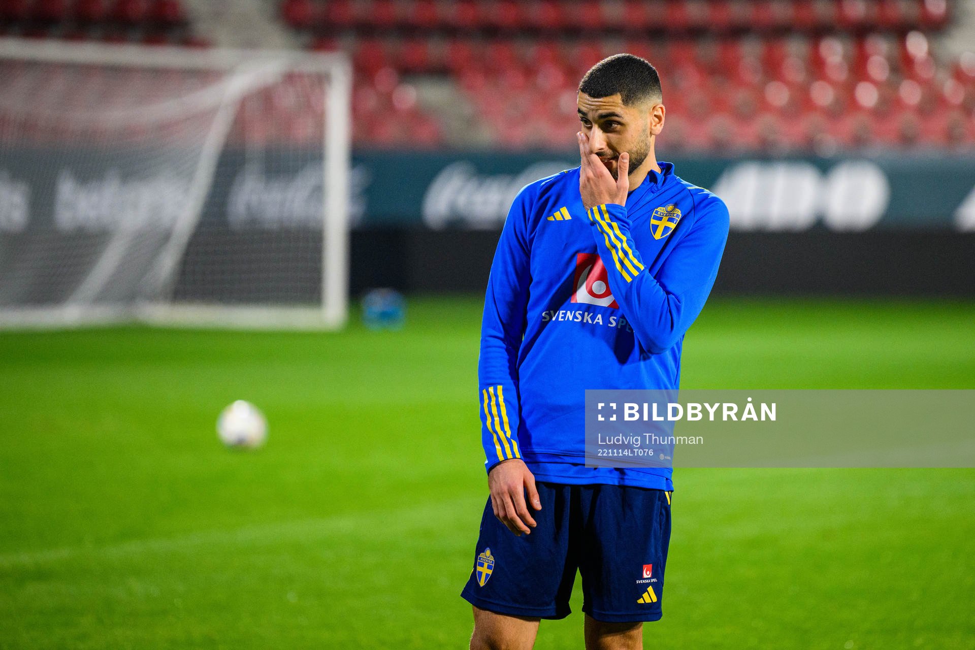 Aiham Ousou of the Swedish national football team