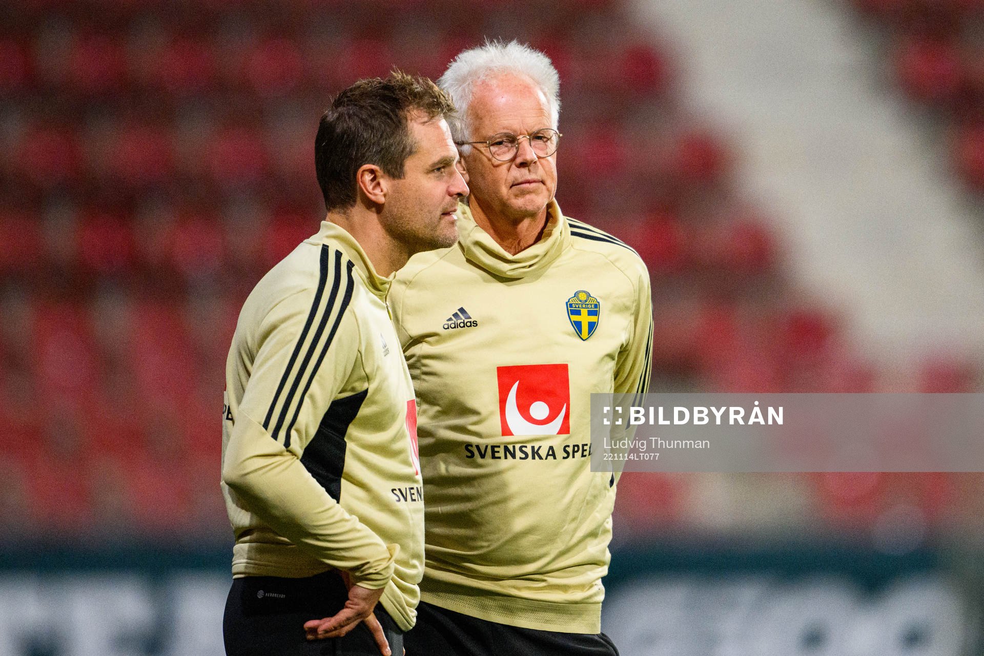 of the Swedish national football team during a training session on November 14, 2022 in Girona. 