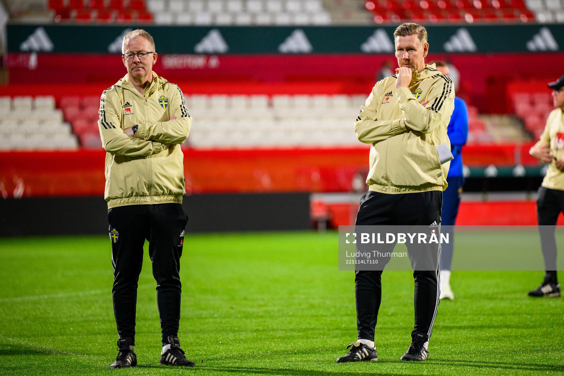 Scout Lasse Jacobsson and assistant coach Peter Wettergren