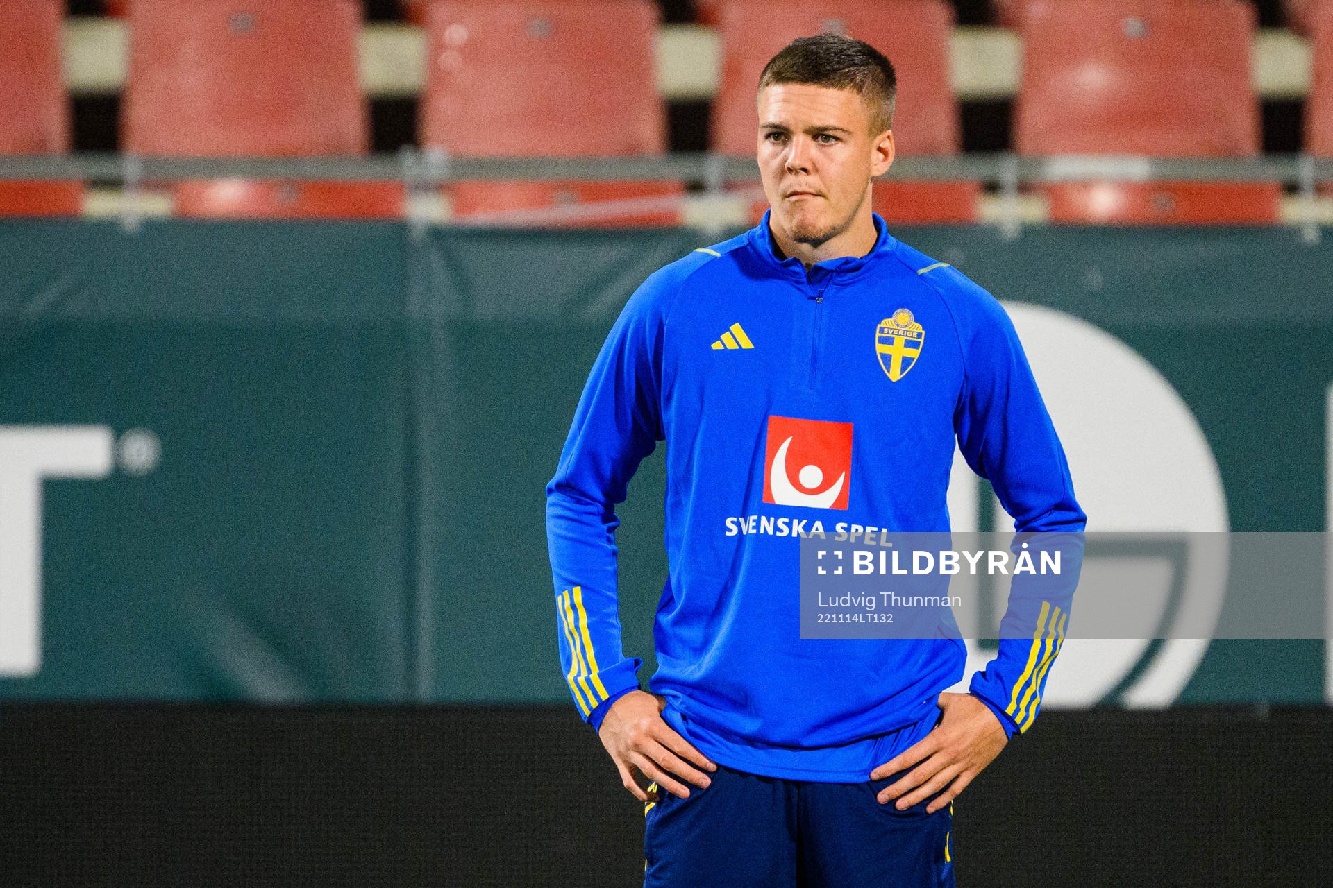 Emil Holm of the Swedish national football team