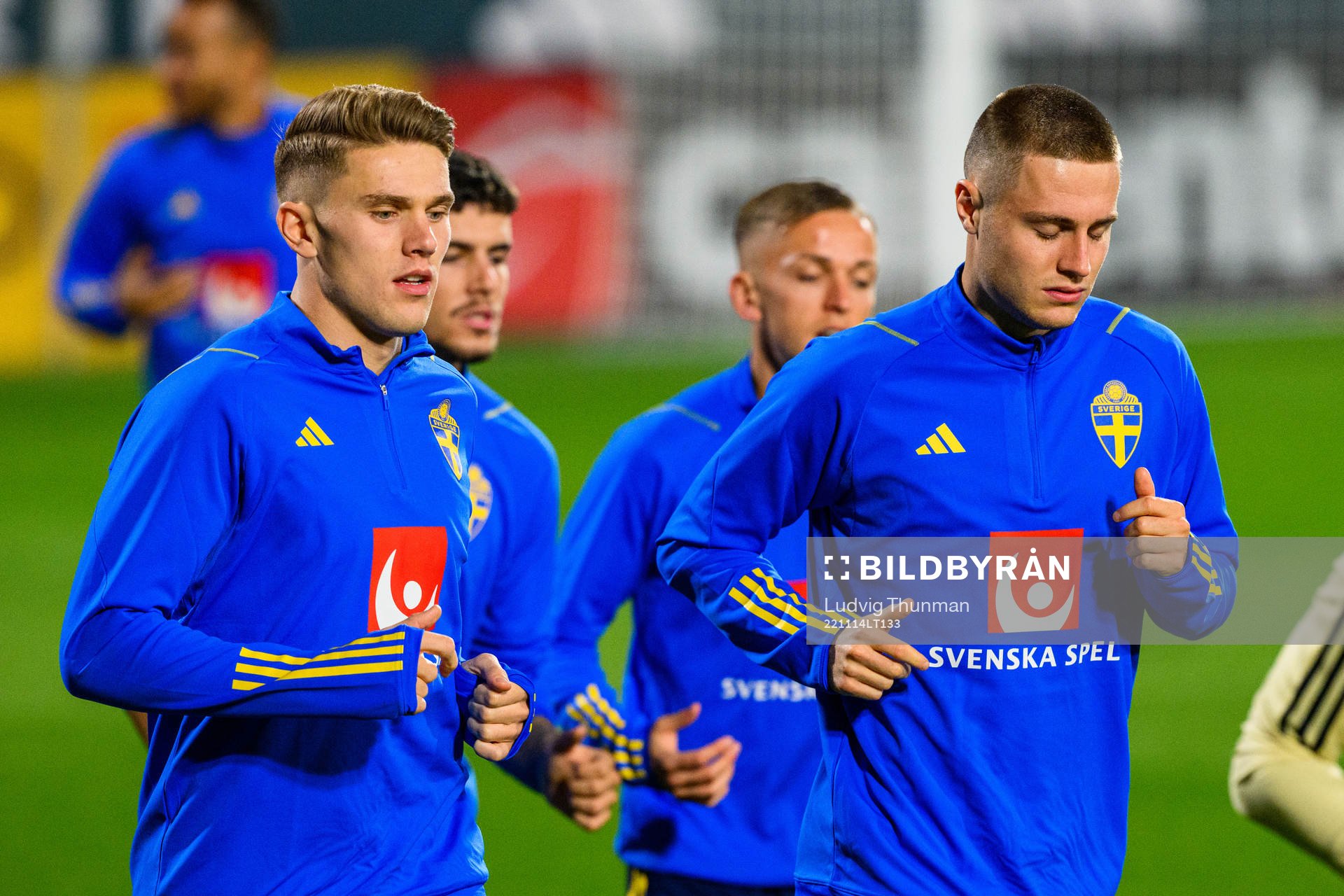 Viktor Gyökeres and Mattias Svanberg of the Swedish