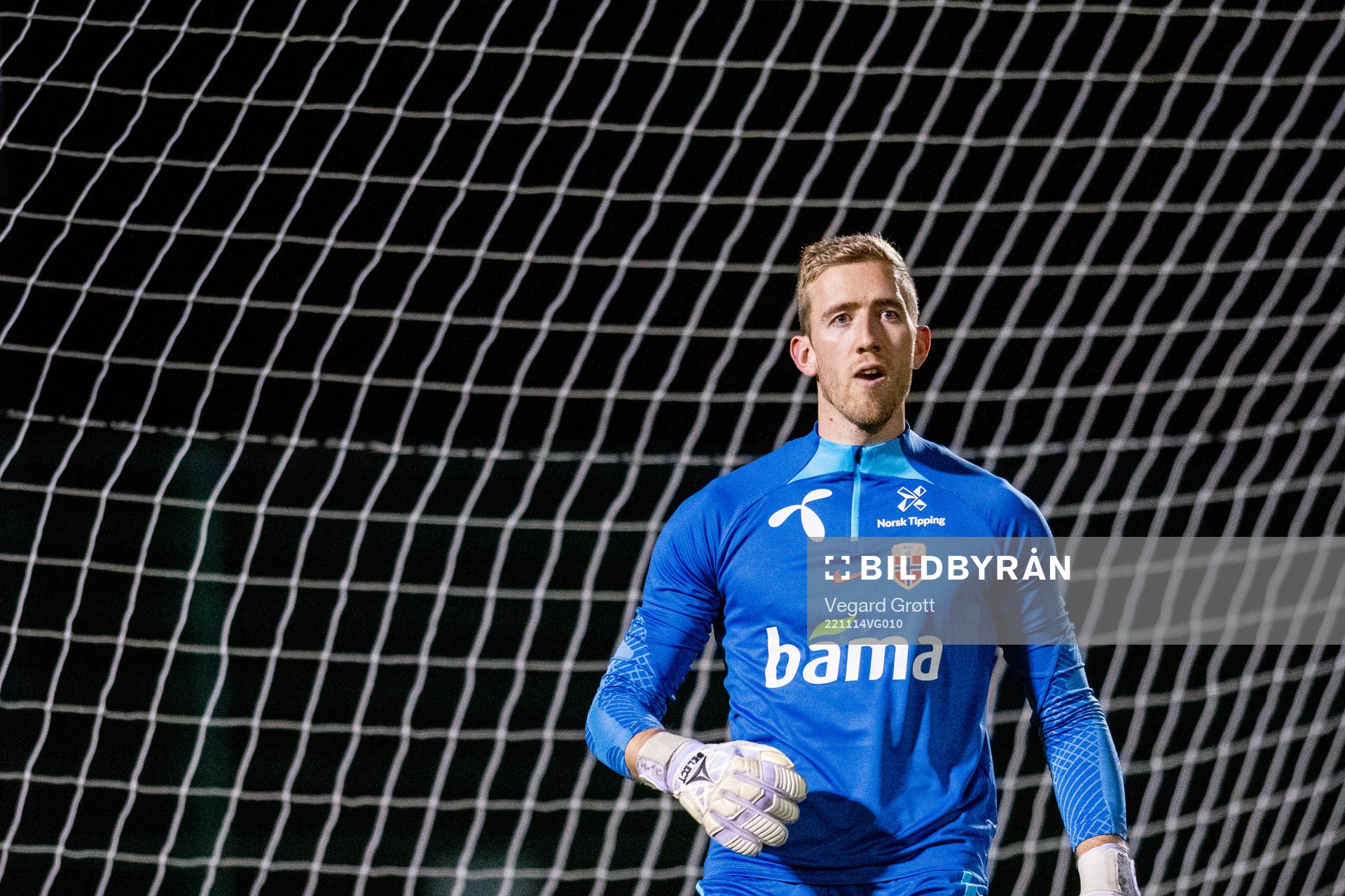 Goalkeeper Egil Selvik of the Norwegian national football