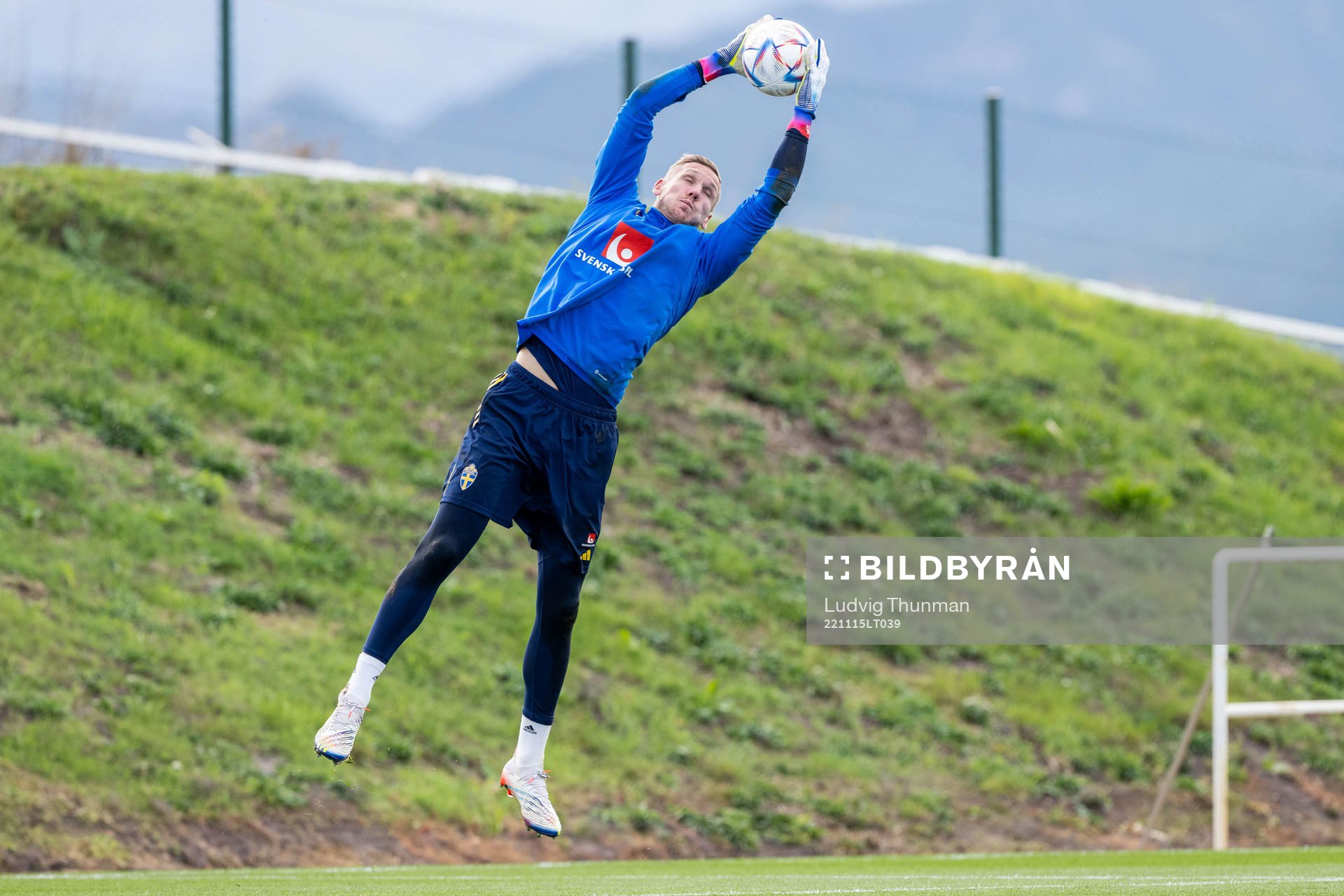 Goalkeeper Robin Olsen of the Swedish national football team