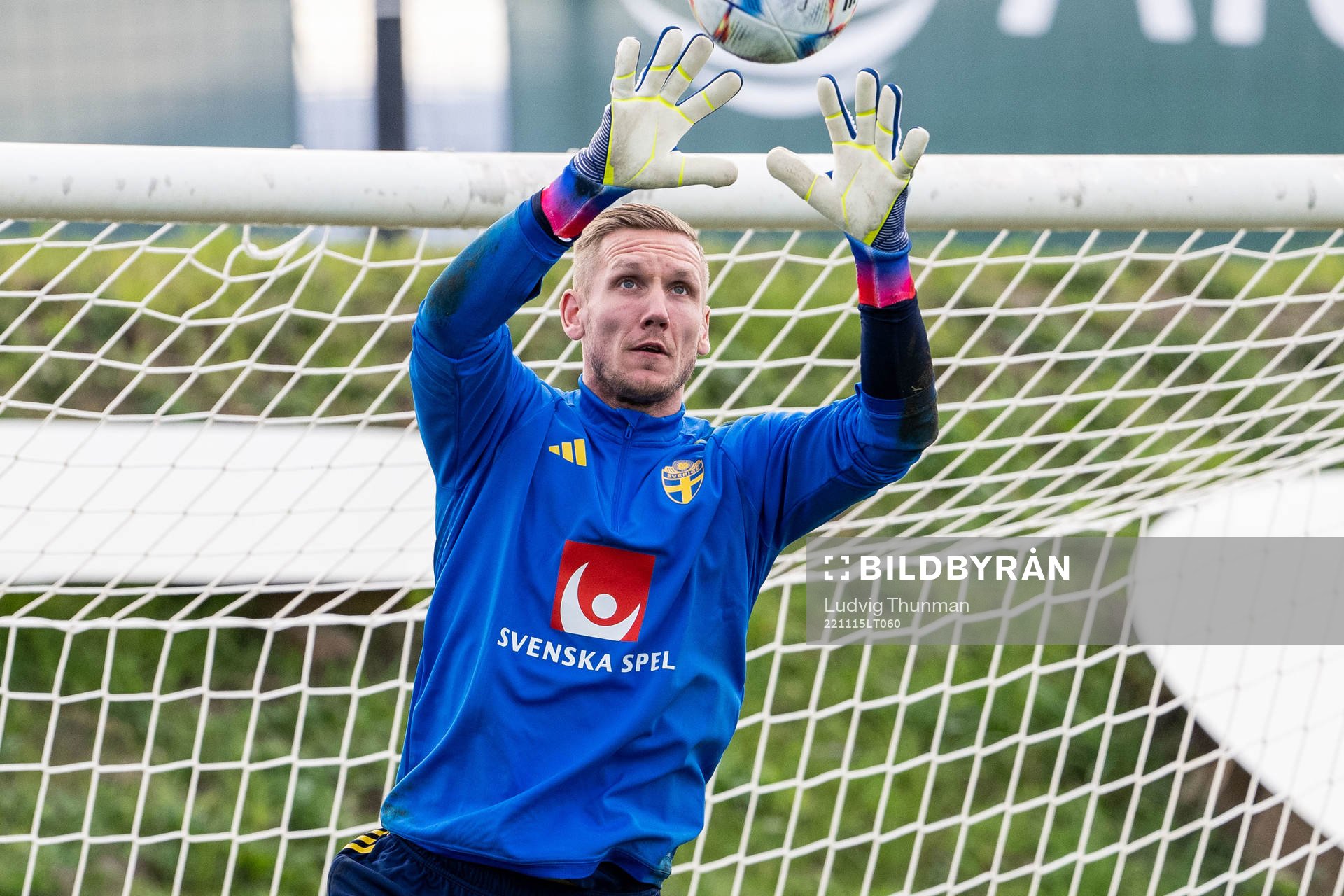 Goalkeeper Robin Olsen of the Swedish national football team