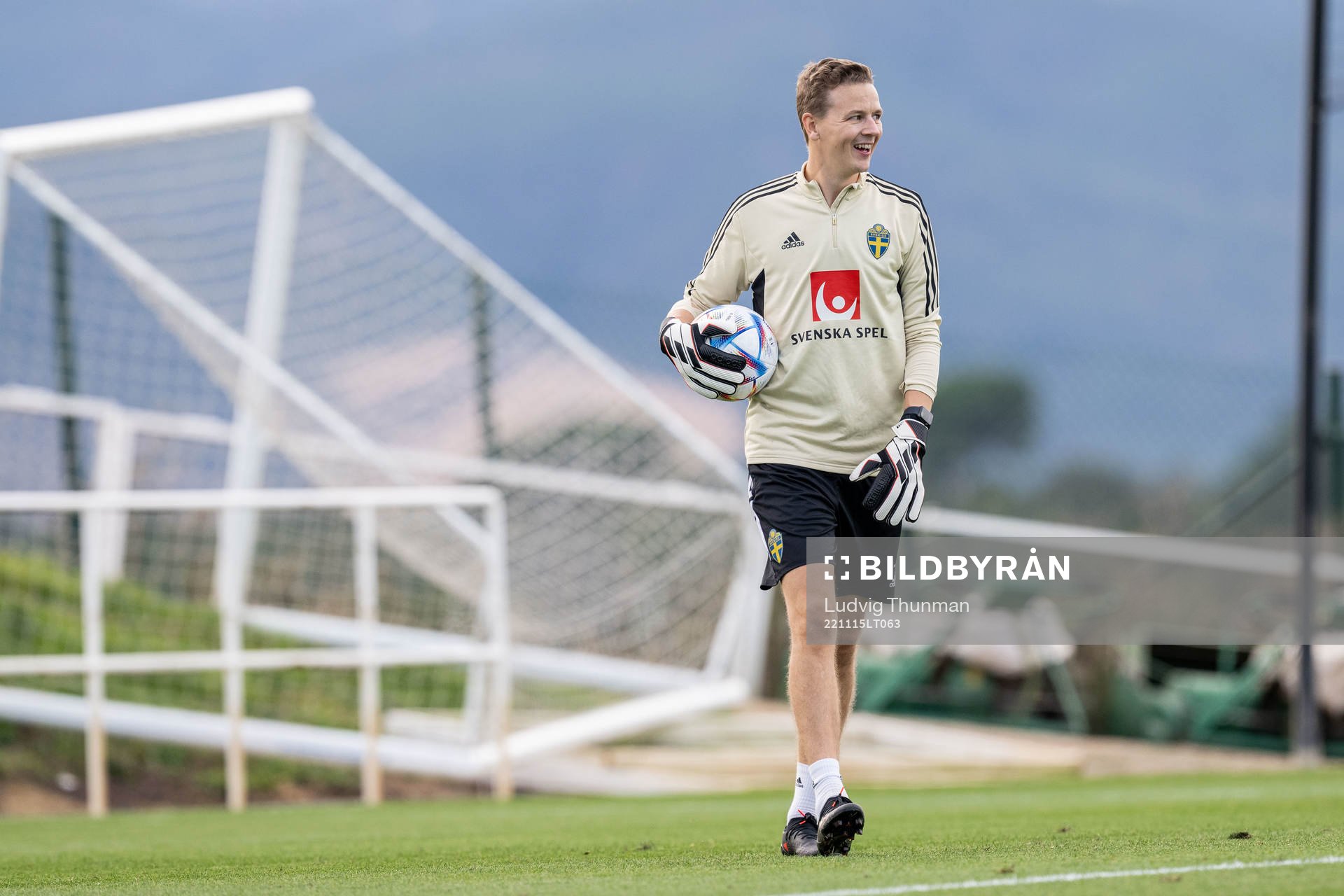 Goalkeeper coach Maths Elfvendal of the Swedish national