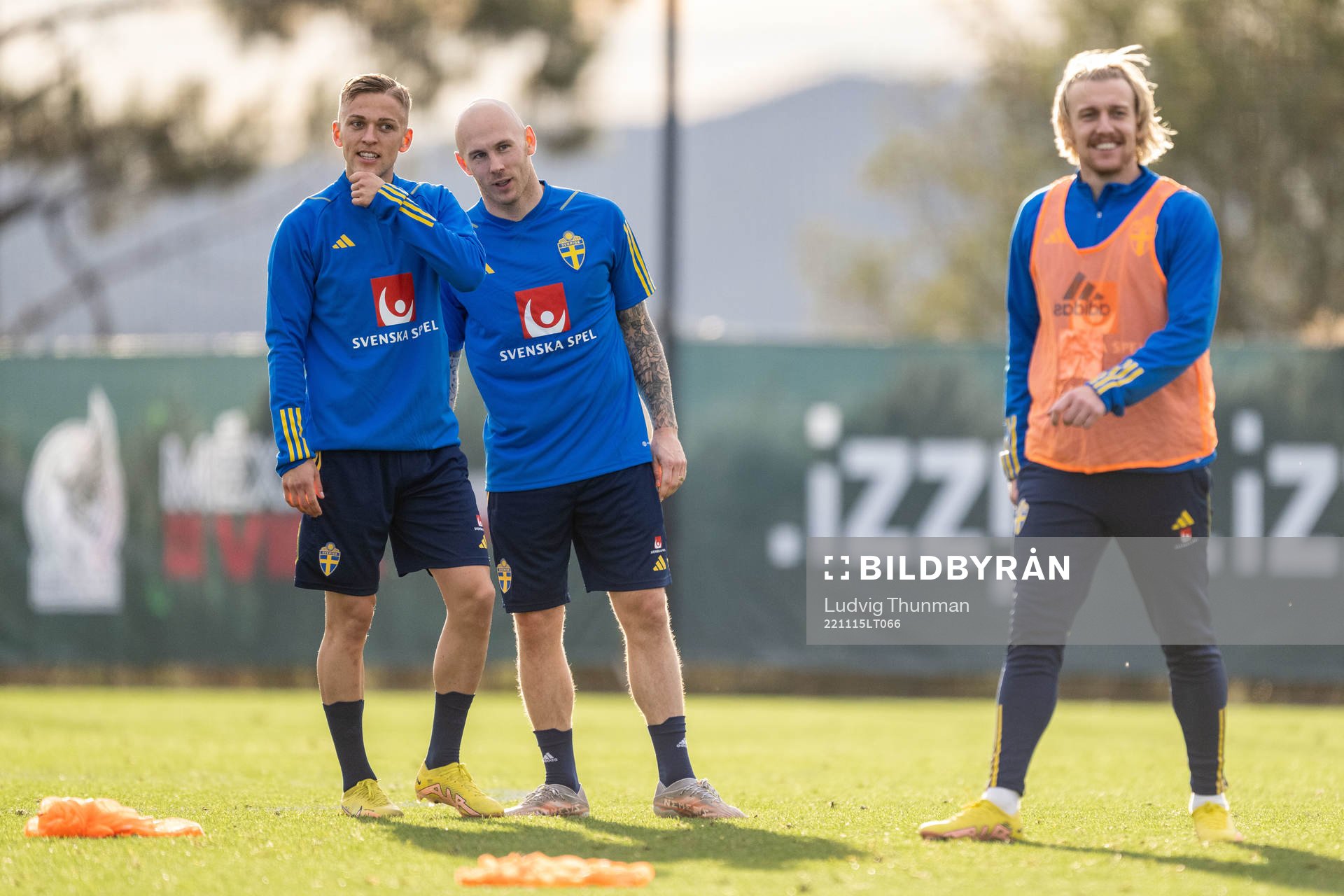 Jesper Karlsson, Magnus Eriksson and Emil Forsberg of the