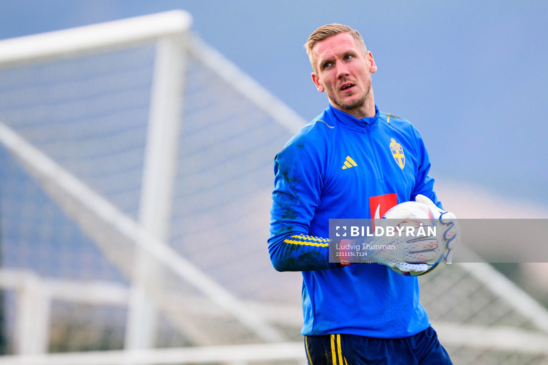 Goalkeeper Robin Olsen of the Swedish national football team