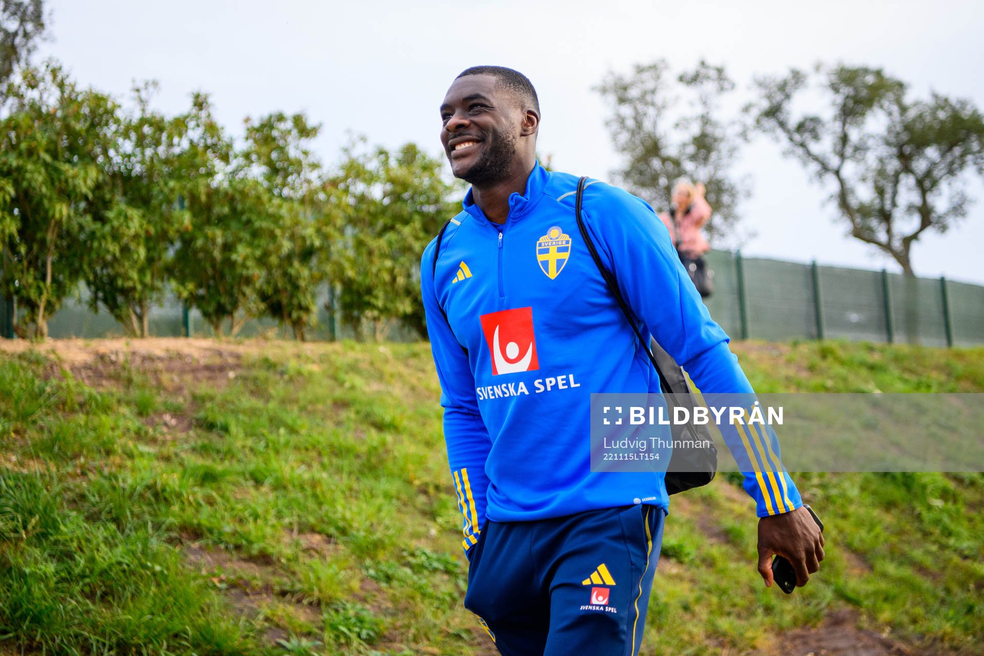 Ken Sema of the Swedish national football team during a training session on November 15, 2022 in Girona. 
