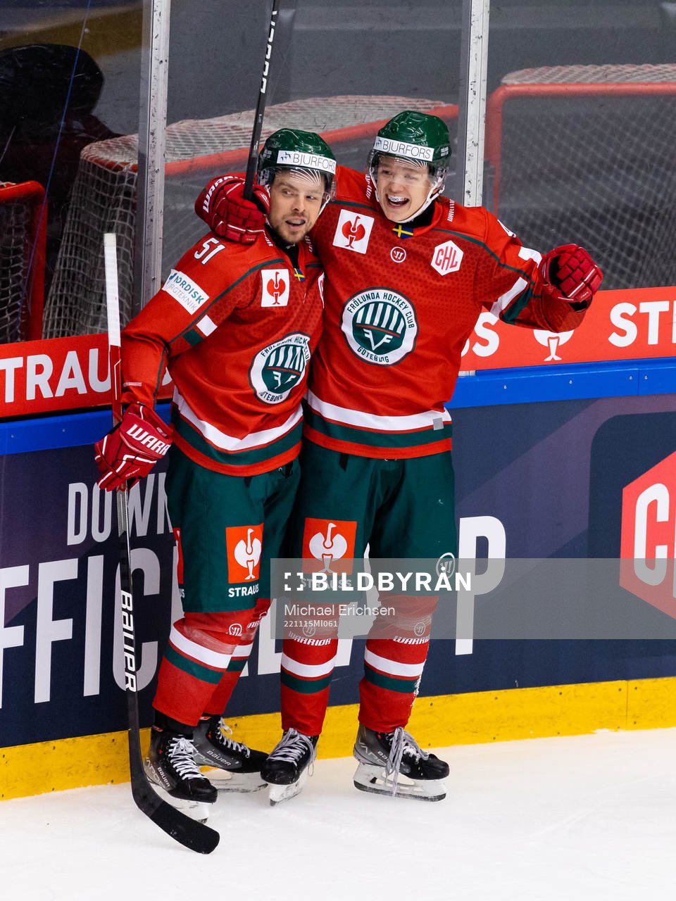 Mats Rosseli Olsen of Frölunda celebrates scoring 2-0 with