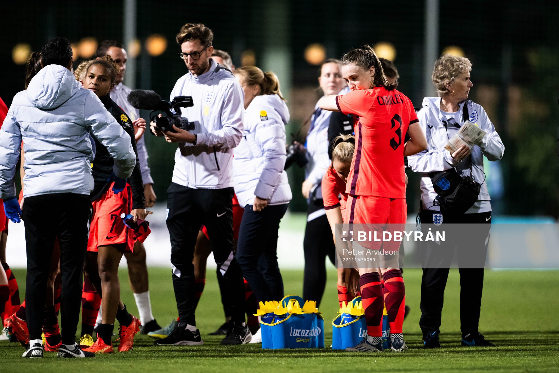 Niamh Charles of England looks dejected