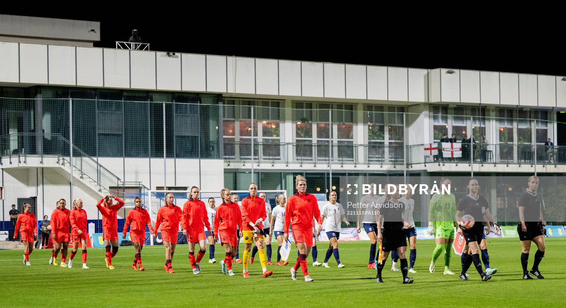 The players of England and Norway