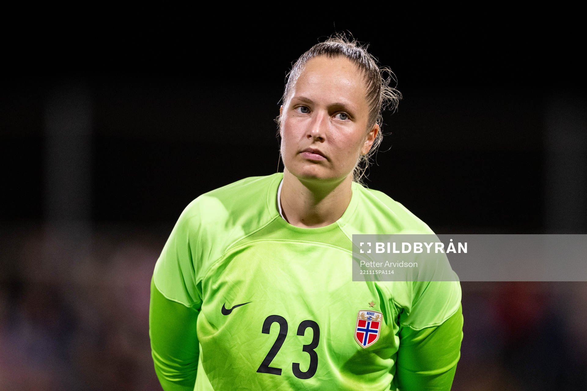 Goalkeeper Aurora Mikalsen of Norway