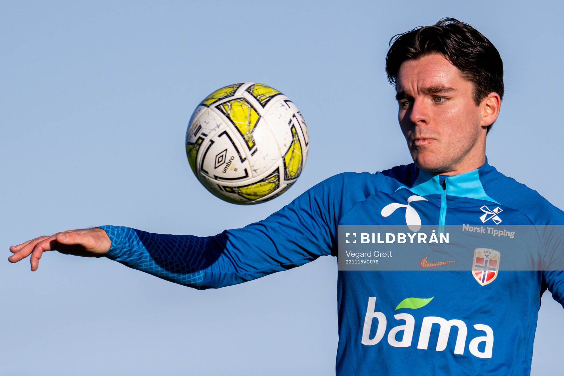 Hugo Vetlesen of the Norwegian national football team