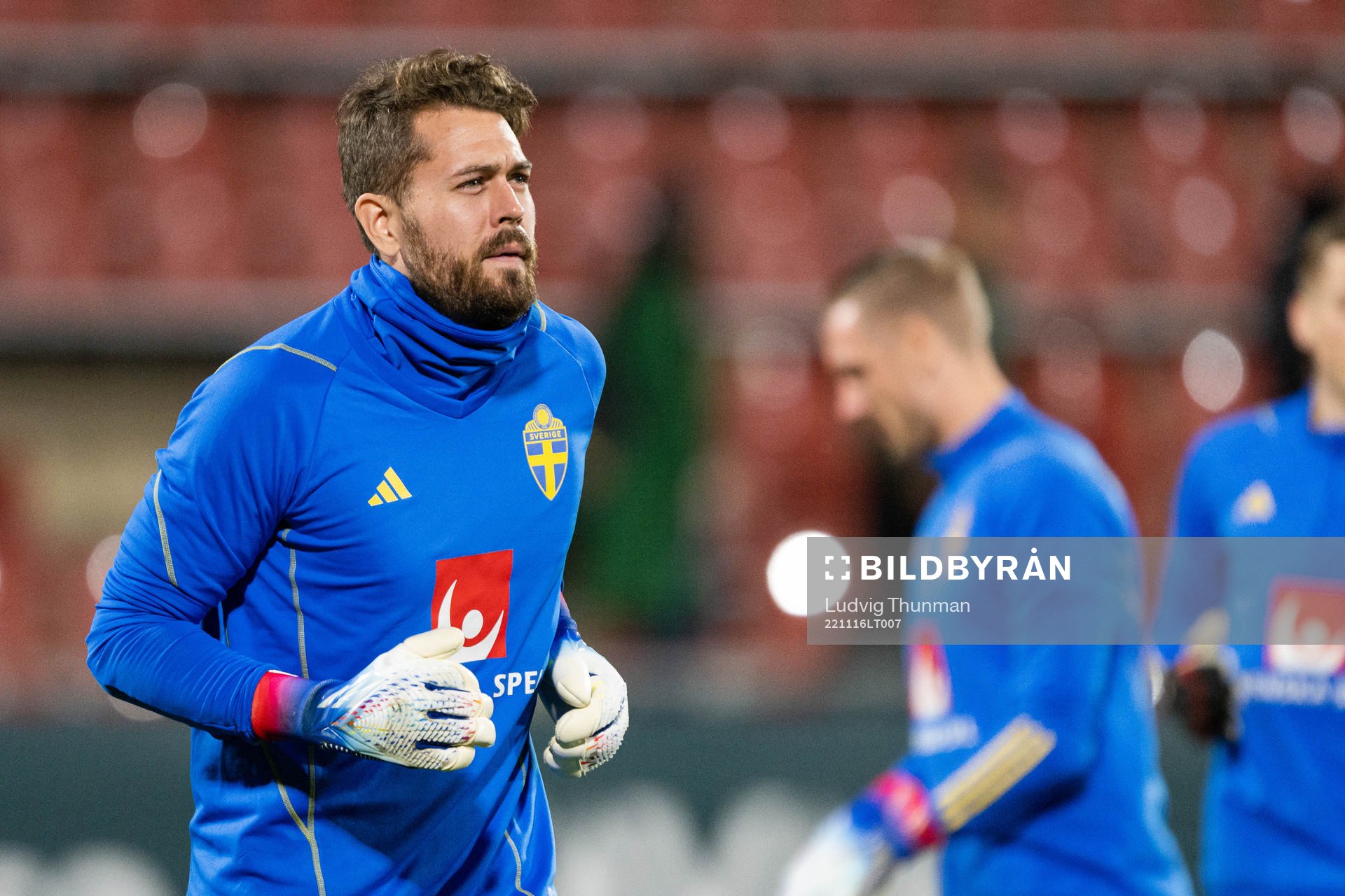 Goalkeeper Kristoffer Nordfeldt of Sweden