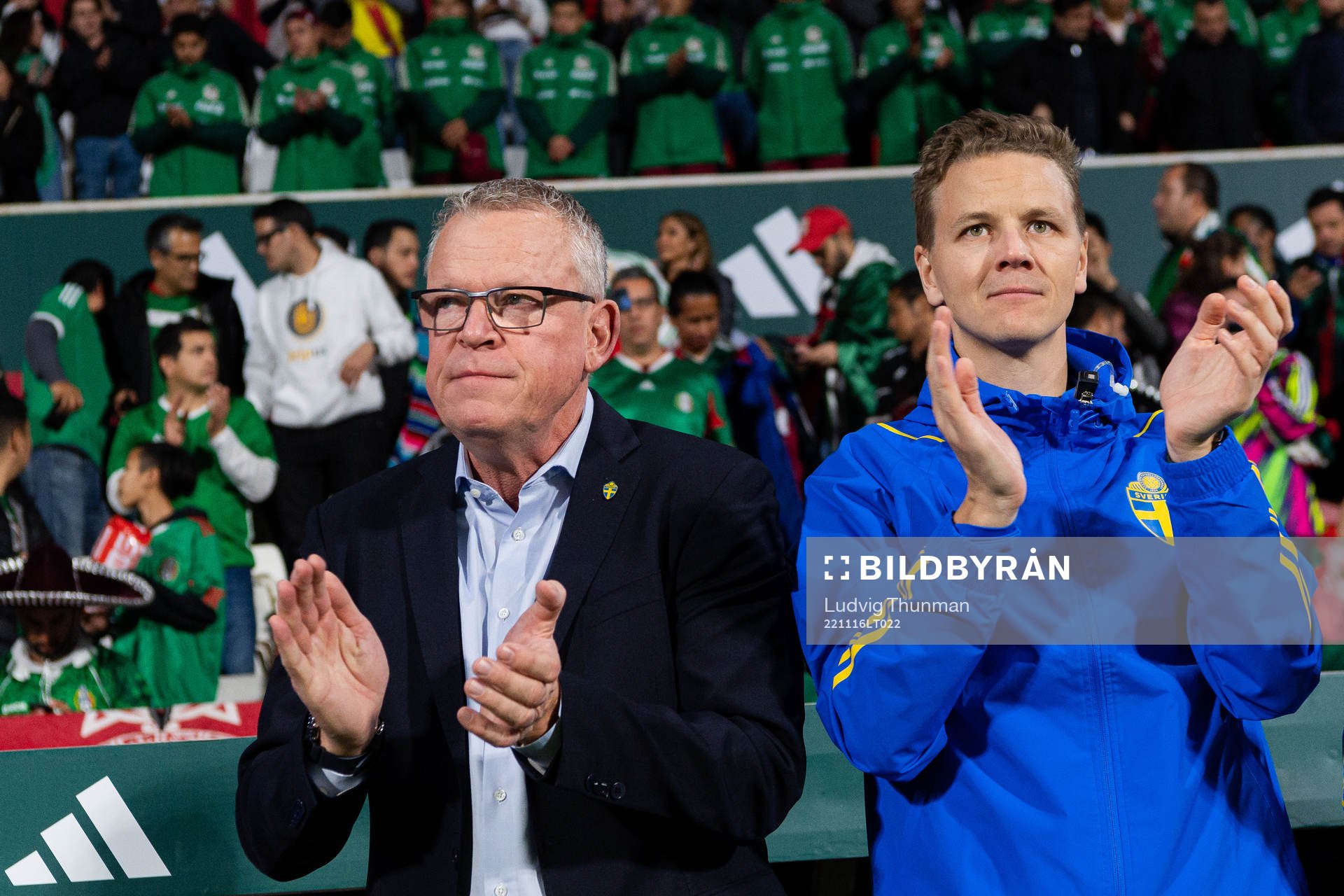 Head coach Janne Andersson and Goalkeeper coach Maths