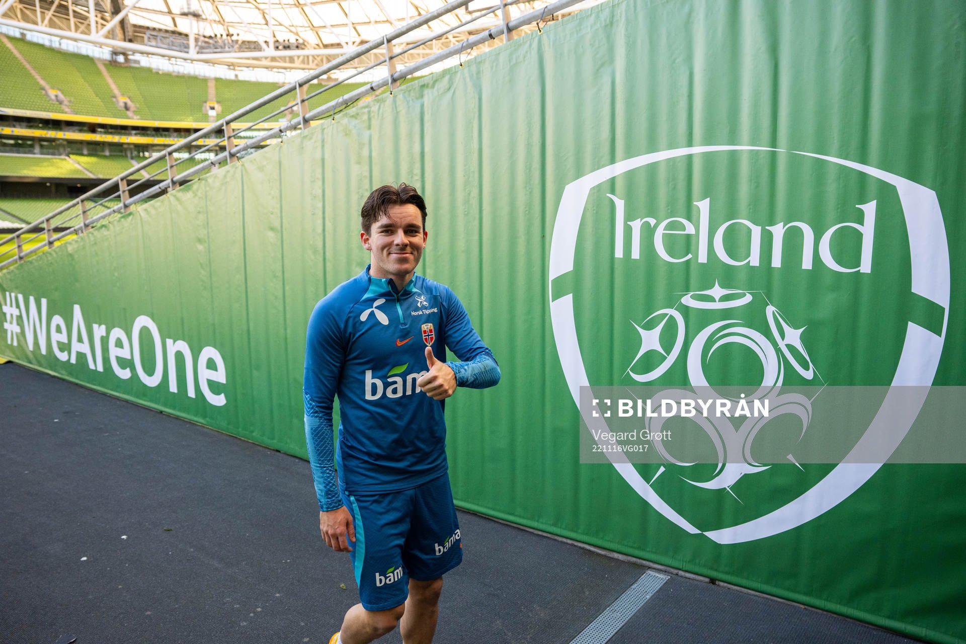 Hugo Vetlesen of the Norwegian national football team