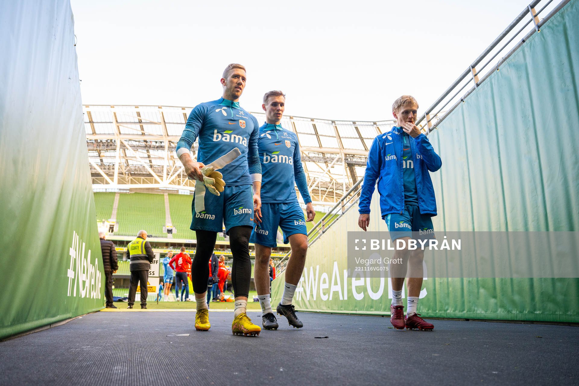 Goalkeeper Egil Selvik, Sivert Heggheim Mannsverk and Mats