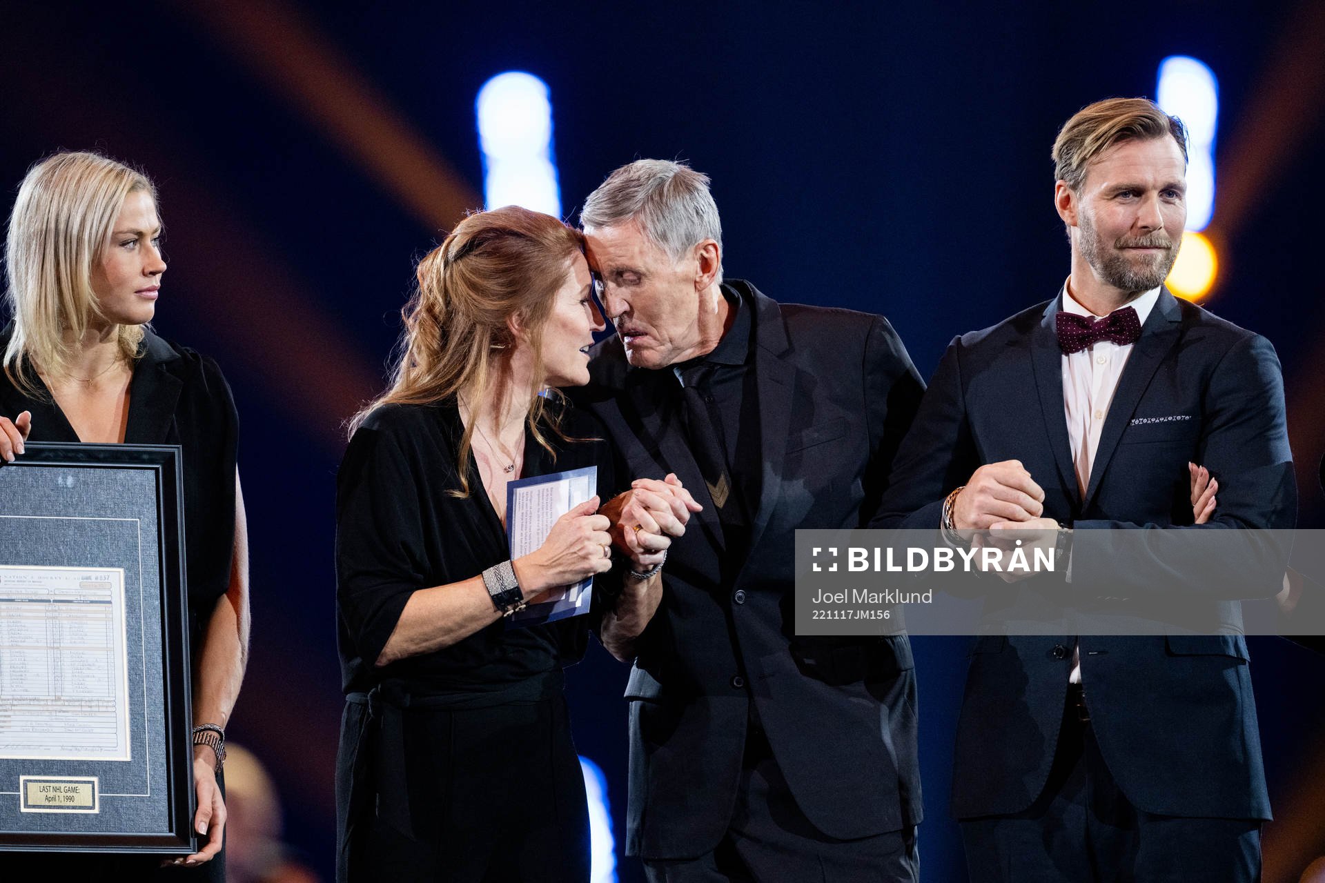 Bianca, Pia och Anders Salming med Börje Salming som