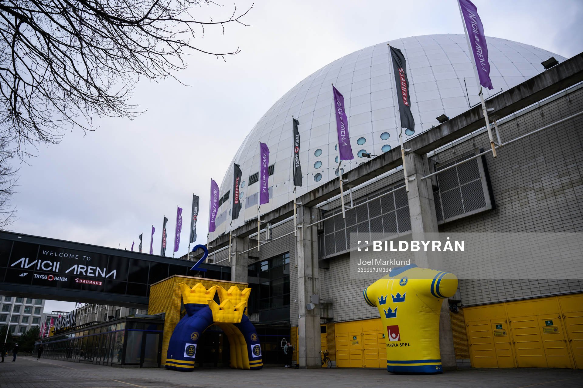 Exteriör av Avicii Arena