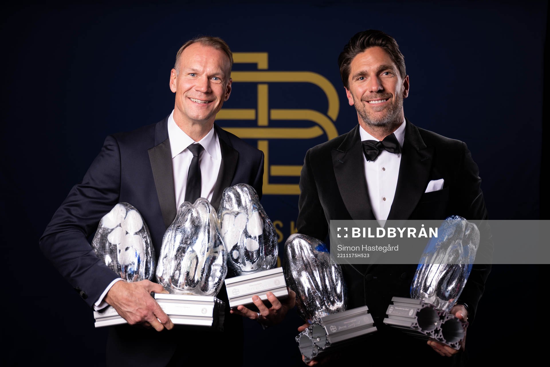 Nicklas Lidström med sina priser Tidernas spelare,