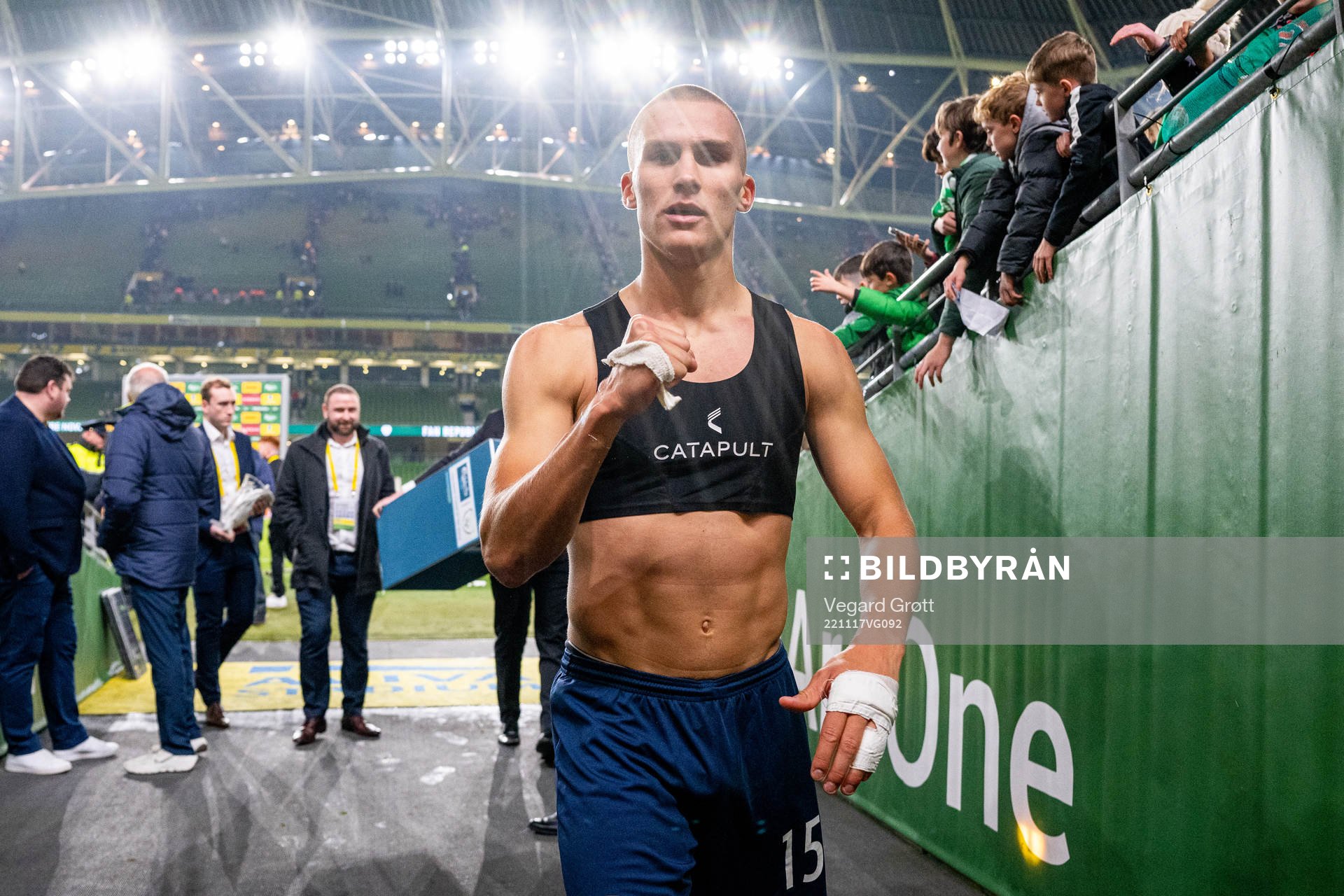 Leo Skiri Østigård of Norway celebrates