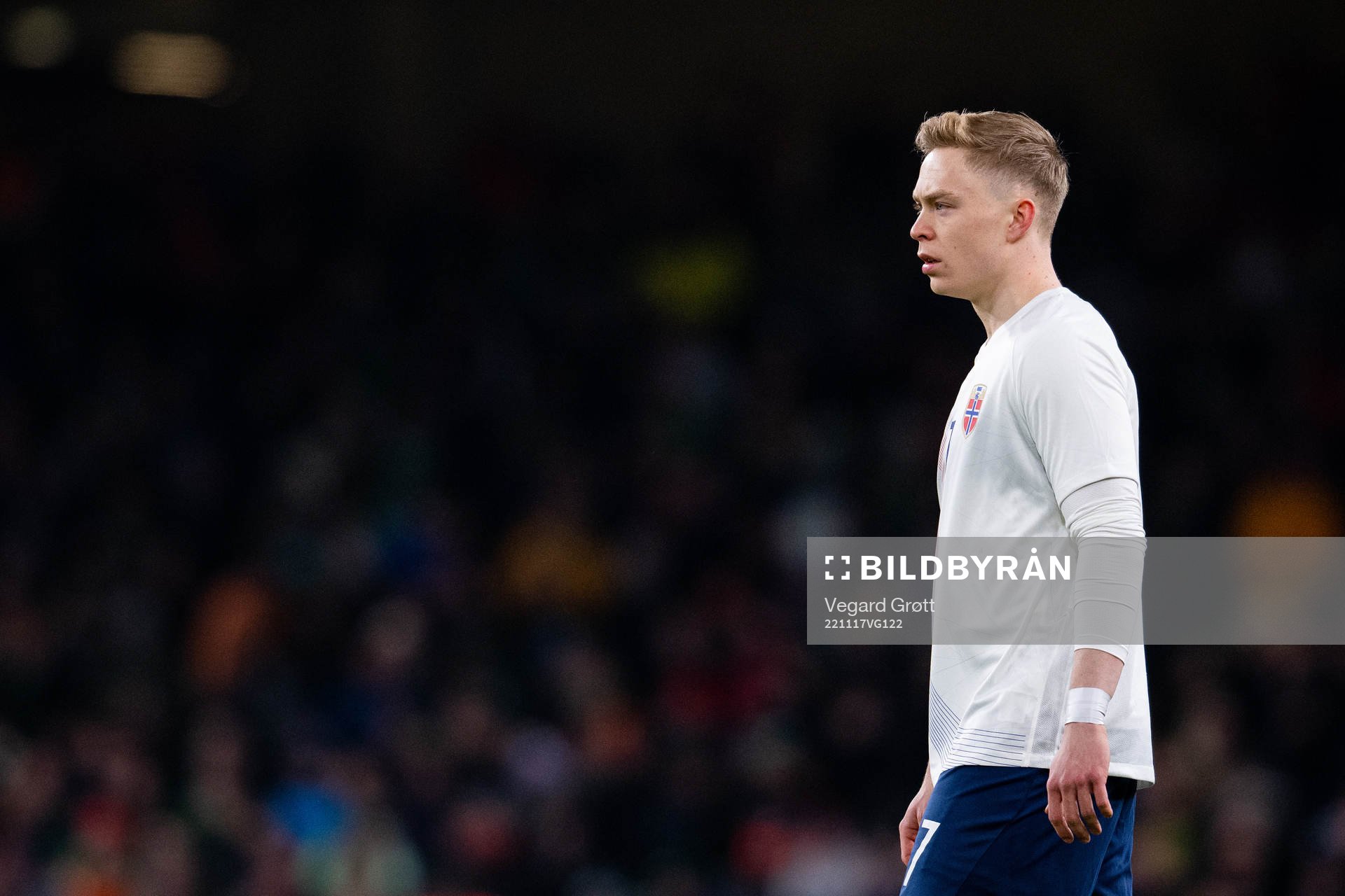Ola Brynhildsen of Norway during the international friendly football match between Republic of Ireland and Norway on November 17, 2022 in Dublin.
