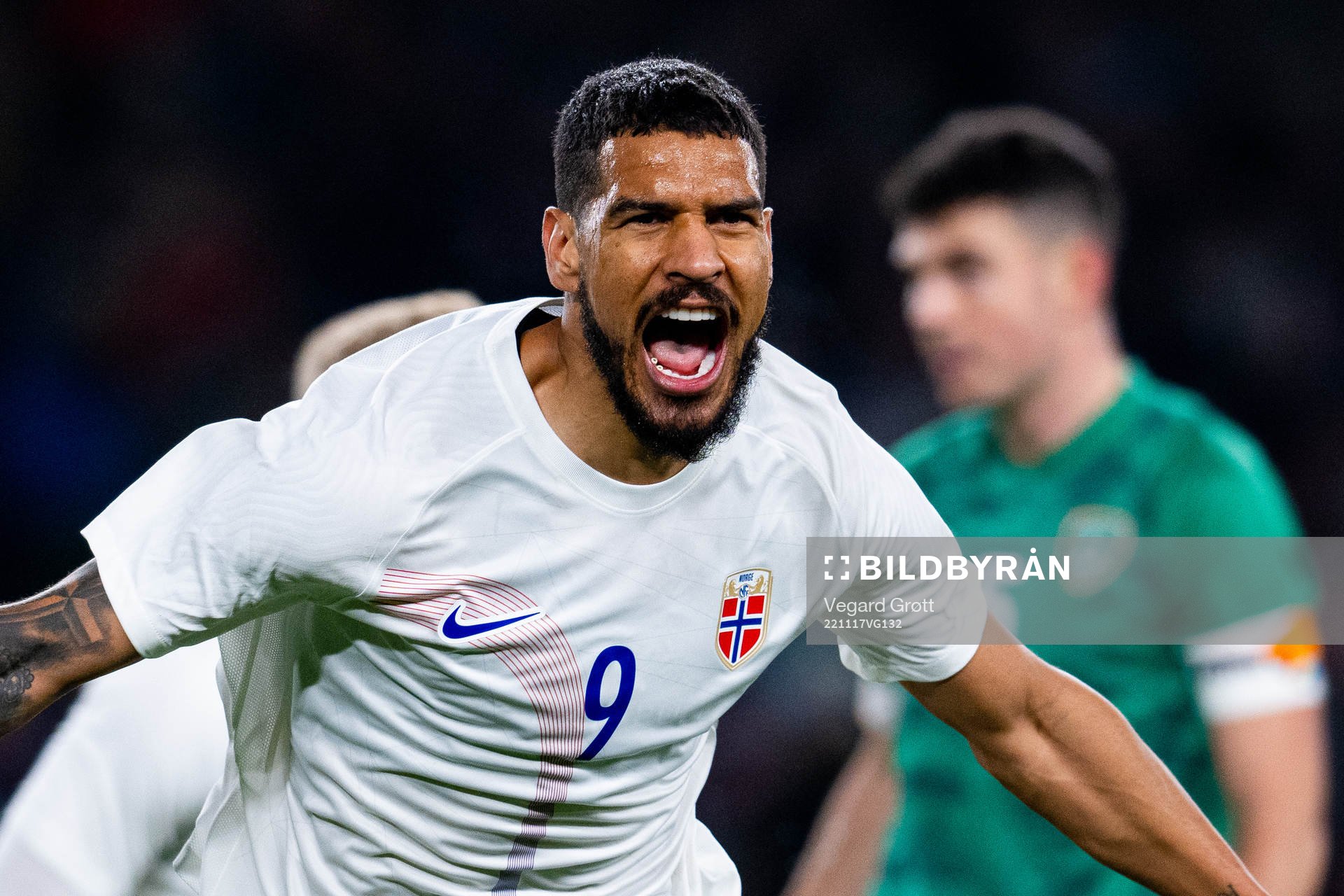 Ohi Omoijuanfo of Norway celebrates