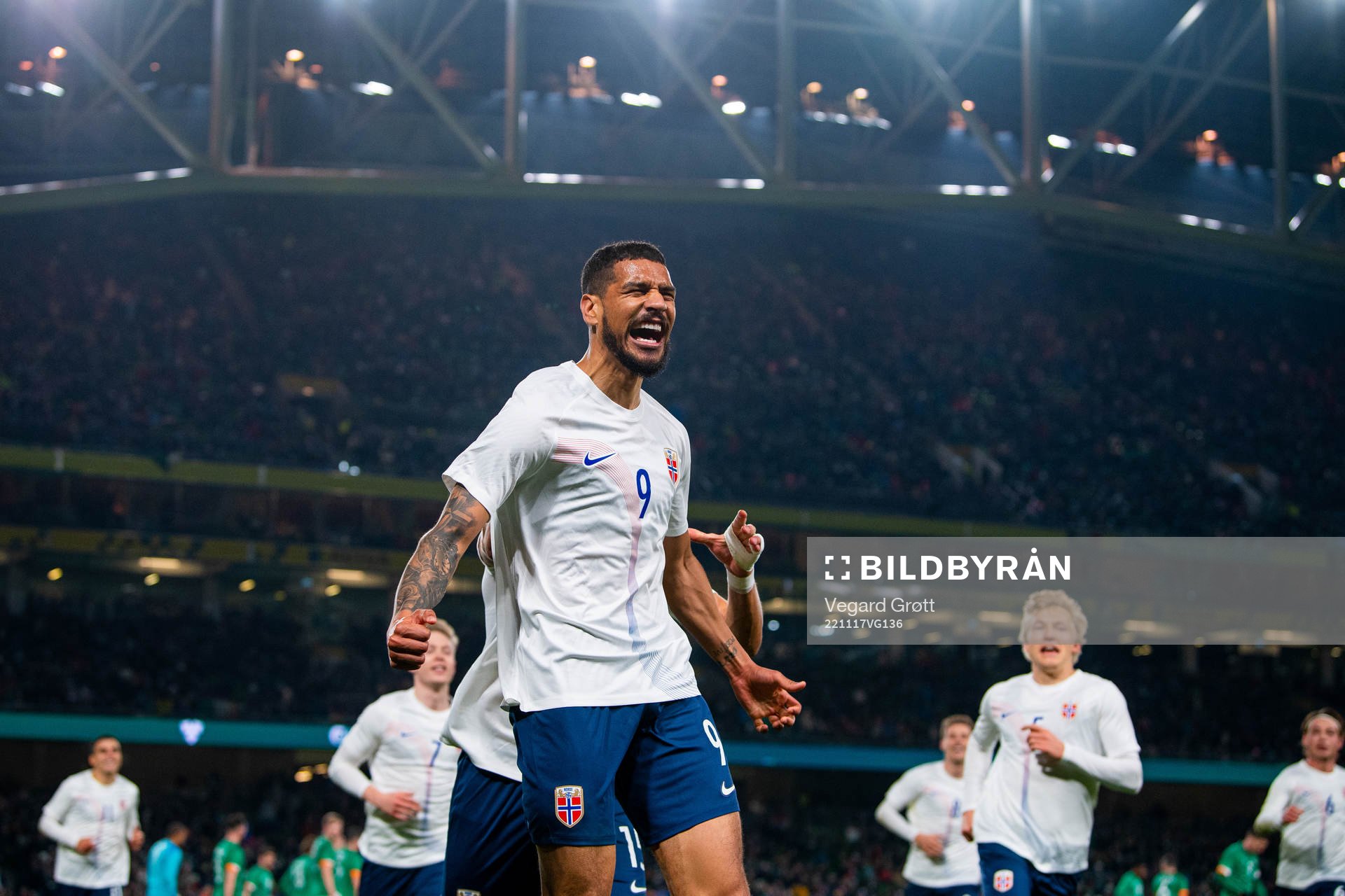 Ohi Omoijuanfo of Norway celebrates