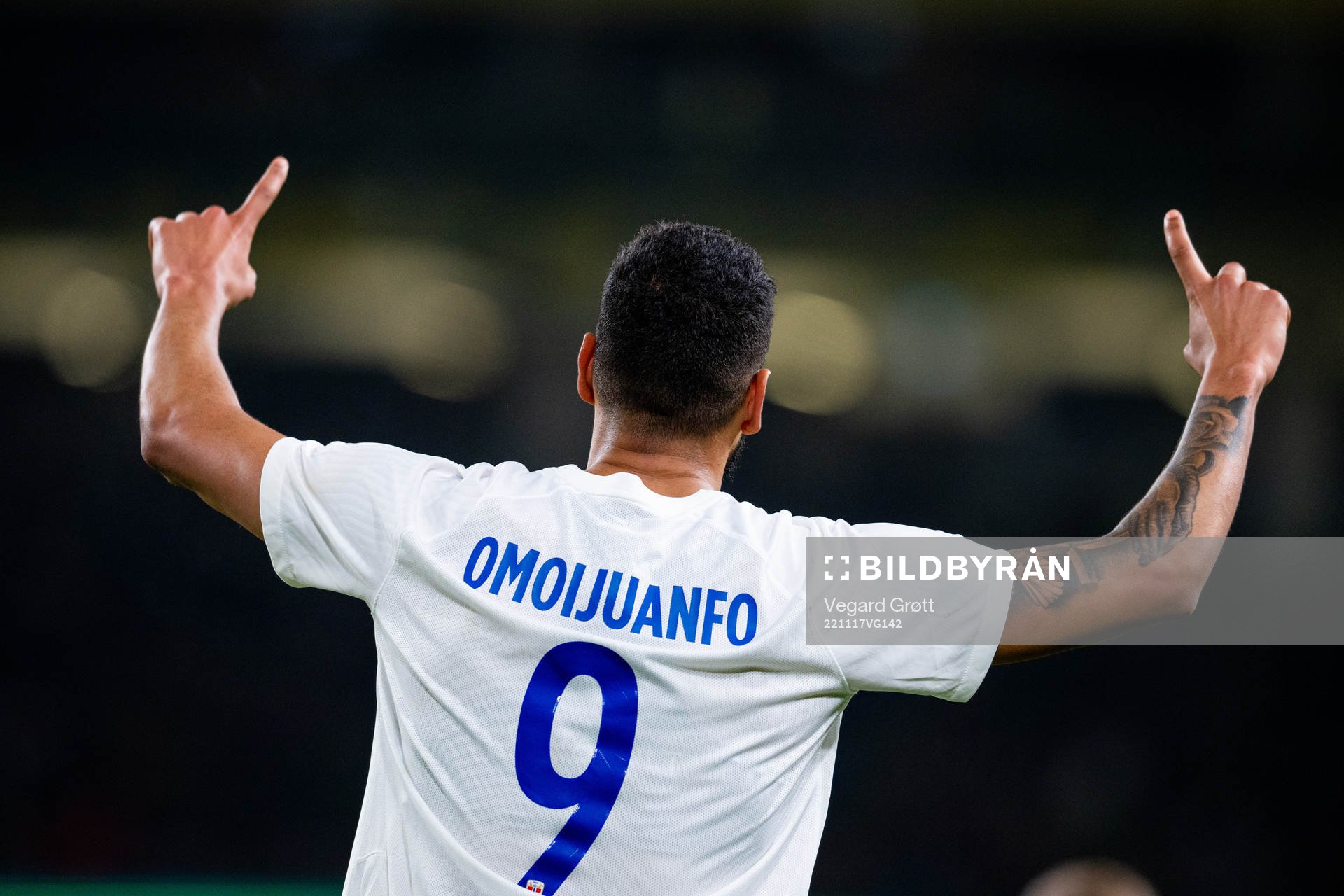 Ohi Omoijuanfo of Norway celebrates