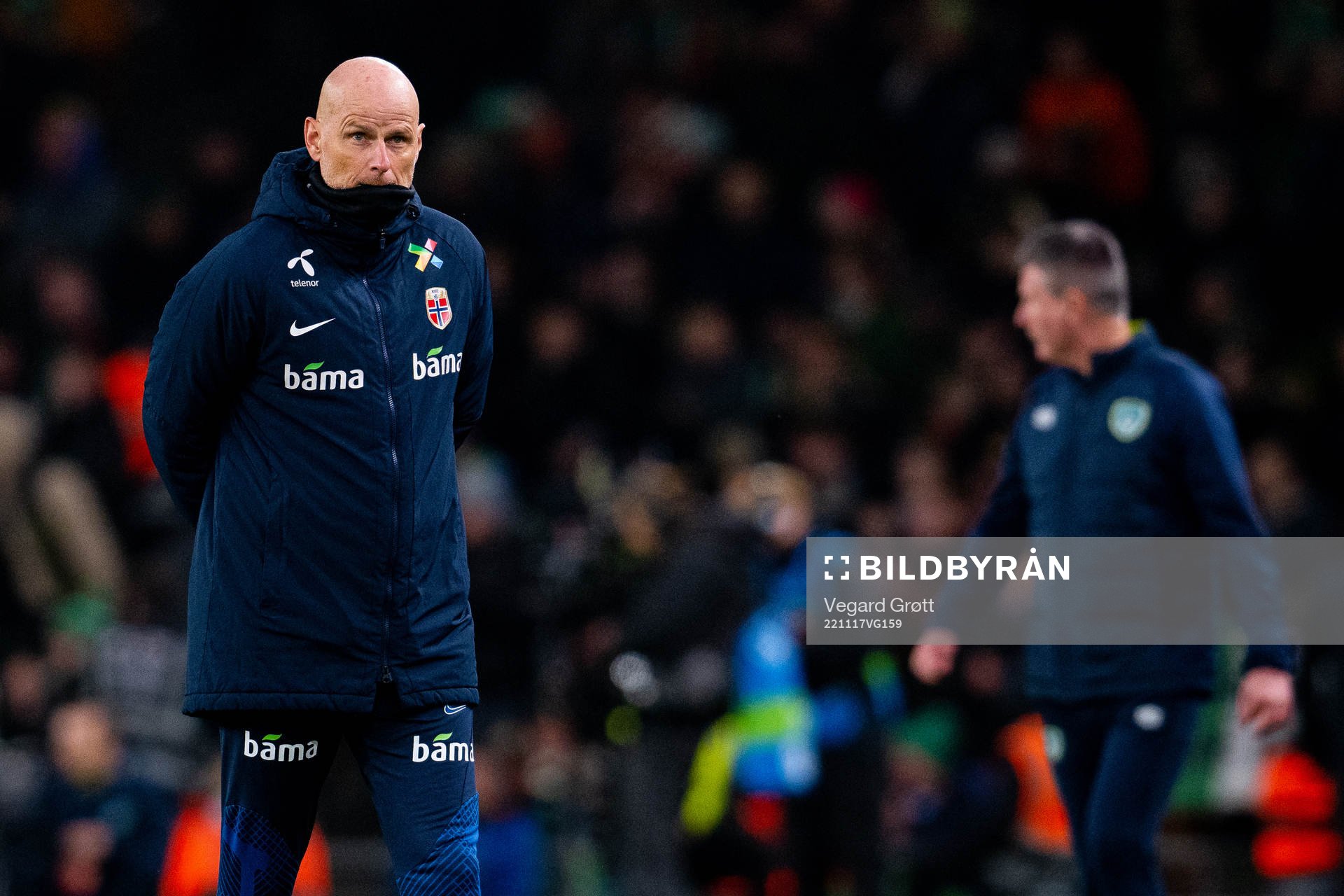 Ståle Solbakken, head coach of Norway, during the international friendly football match between Republic of Ireland and Norway on November 17, 2022 in Dublin.
