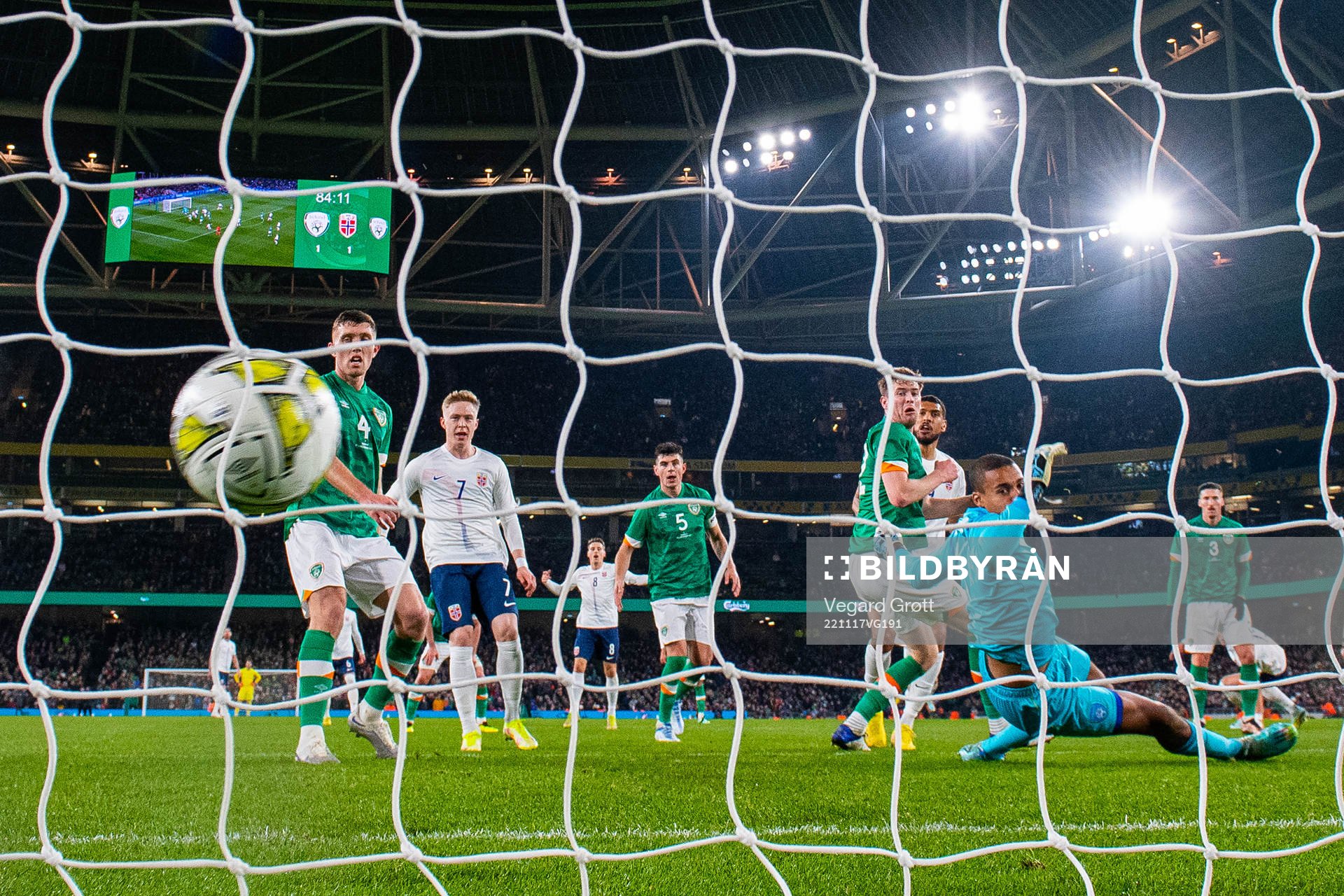 Ohi Omoijuanfo of Norway scores the 1-2 goal