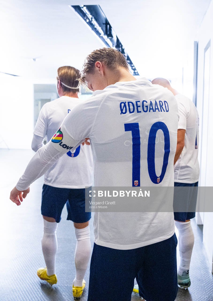 Martin Ødegaard of Norway at half-time