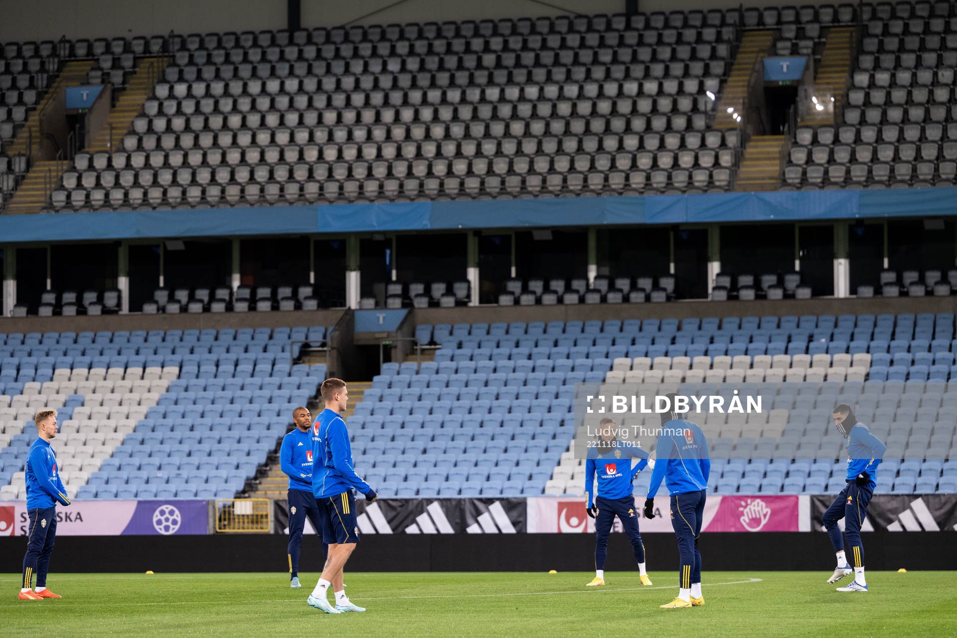 General view of the Swedish national football team