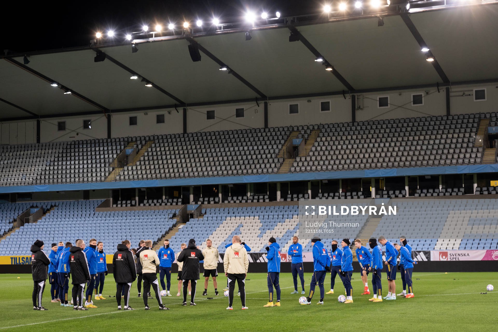 General view of the Swedish national football team
