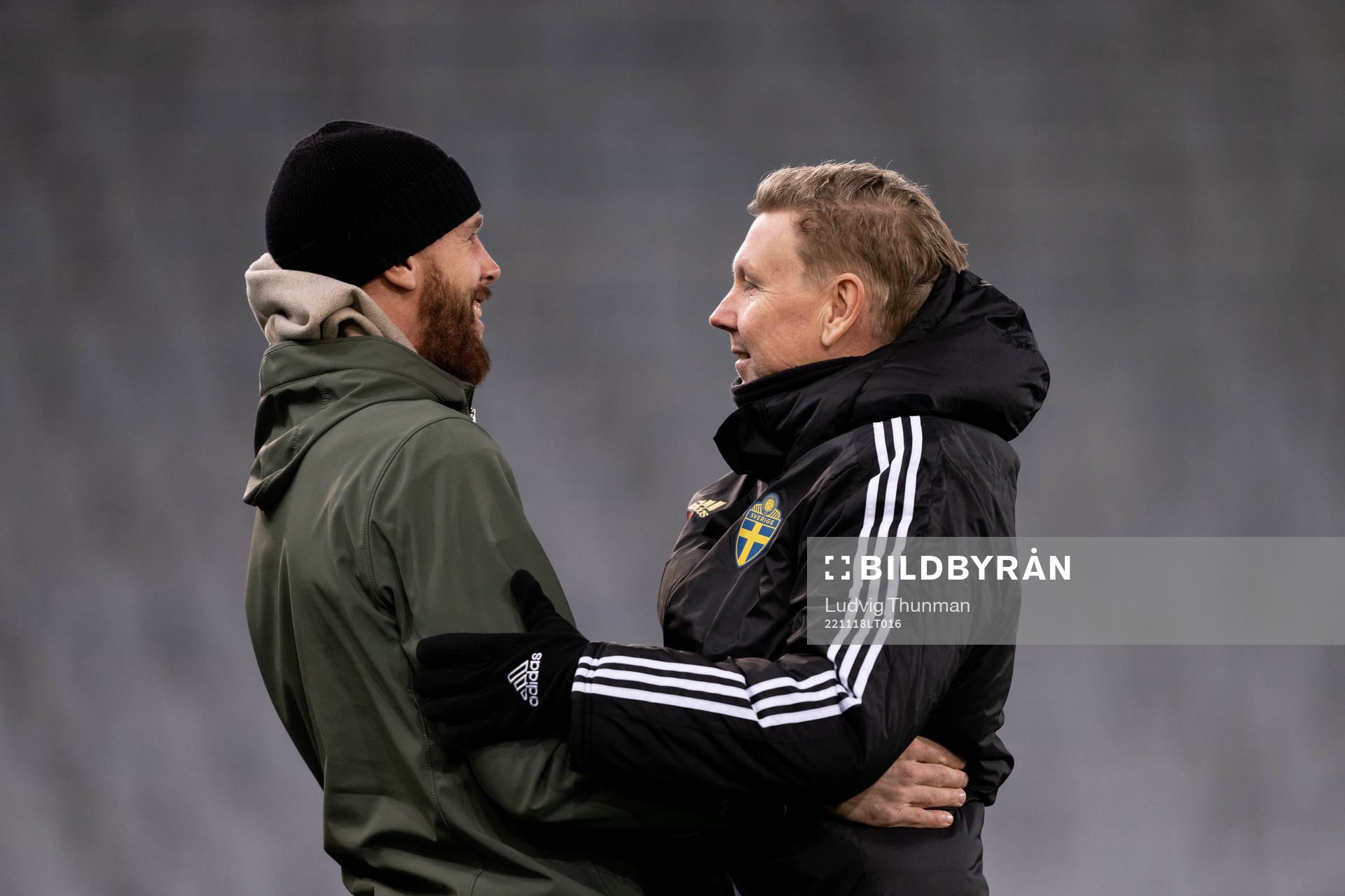Pontus Jansson and assistant coach Peter Wettergren of the