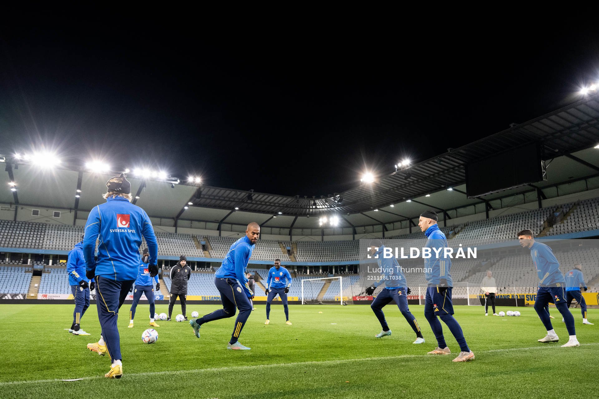 Emil Forsberg, Isak Hien and Magnus Eriksson of the Swedish
