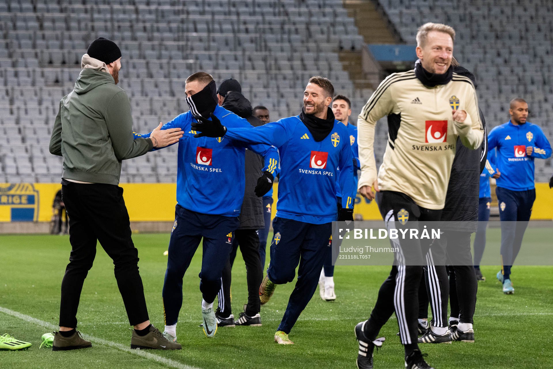 Pontus Jansson with Mattias Svanberg and Marcus Rohdén of